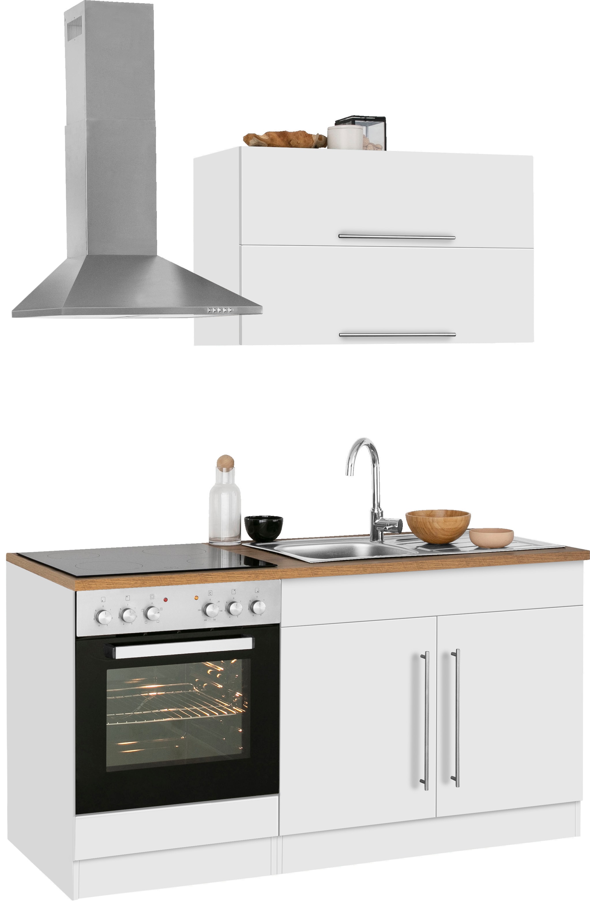 Kochstation Küchenzeile »KS-Samos«, mit E-Geräten, Breite 160 cm