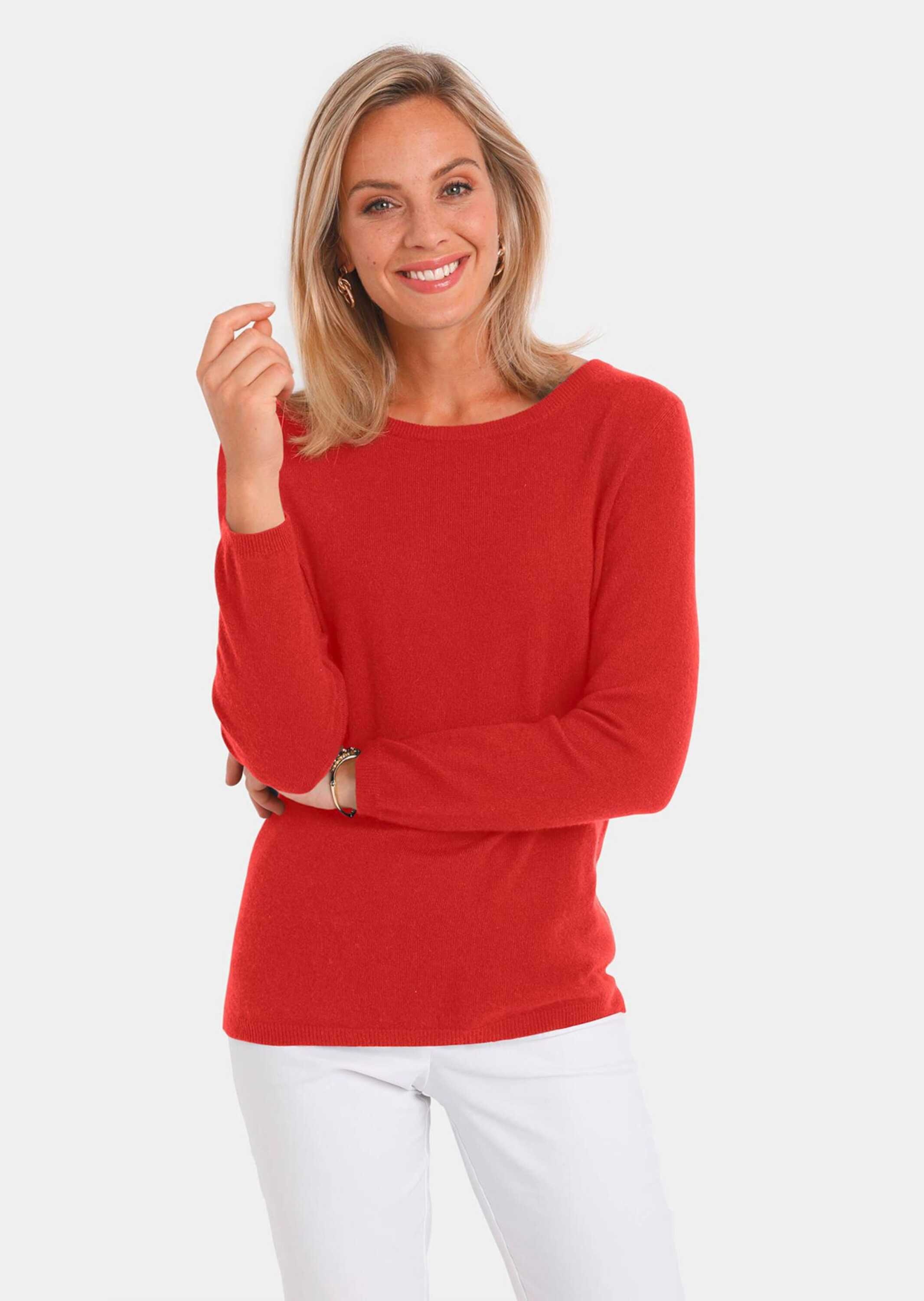 GOLDNER Strickpullover »Kaschmirpullover mit U-Boot Ausschnitt«