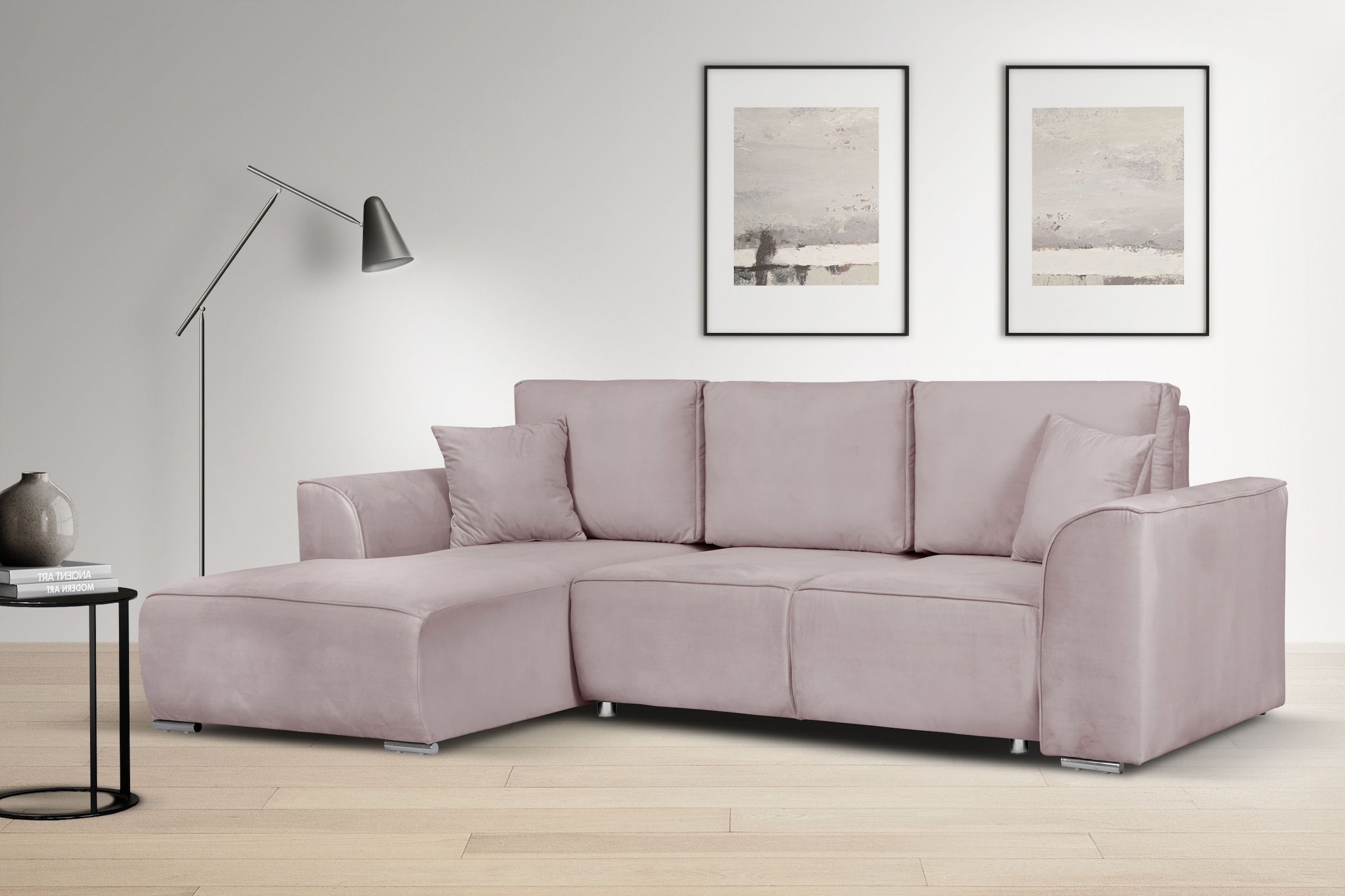 OTTO home Ecksofa "BEATRICE optionale Schlafsofa mit Bettkasten, B/T/H: 265 günstig online kaufen