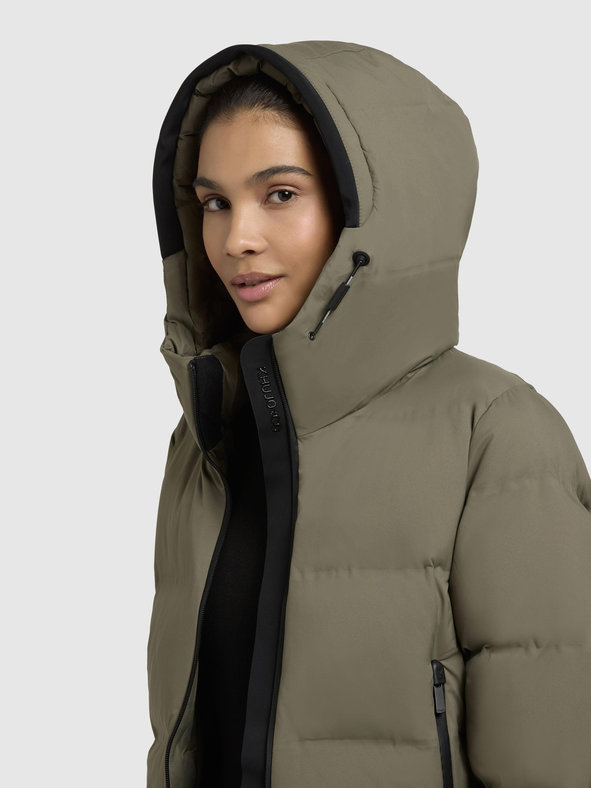 khujo Winterjacke »Liev-YM«, mit Kapuze, Warme gesteppte Damen Kapuzenjacke