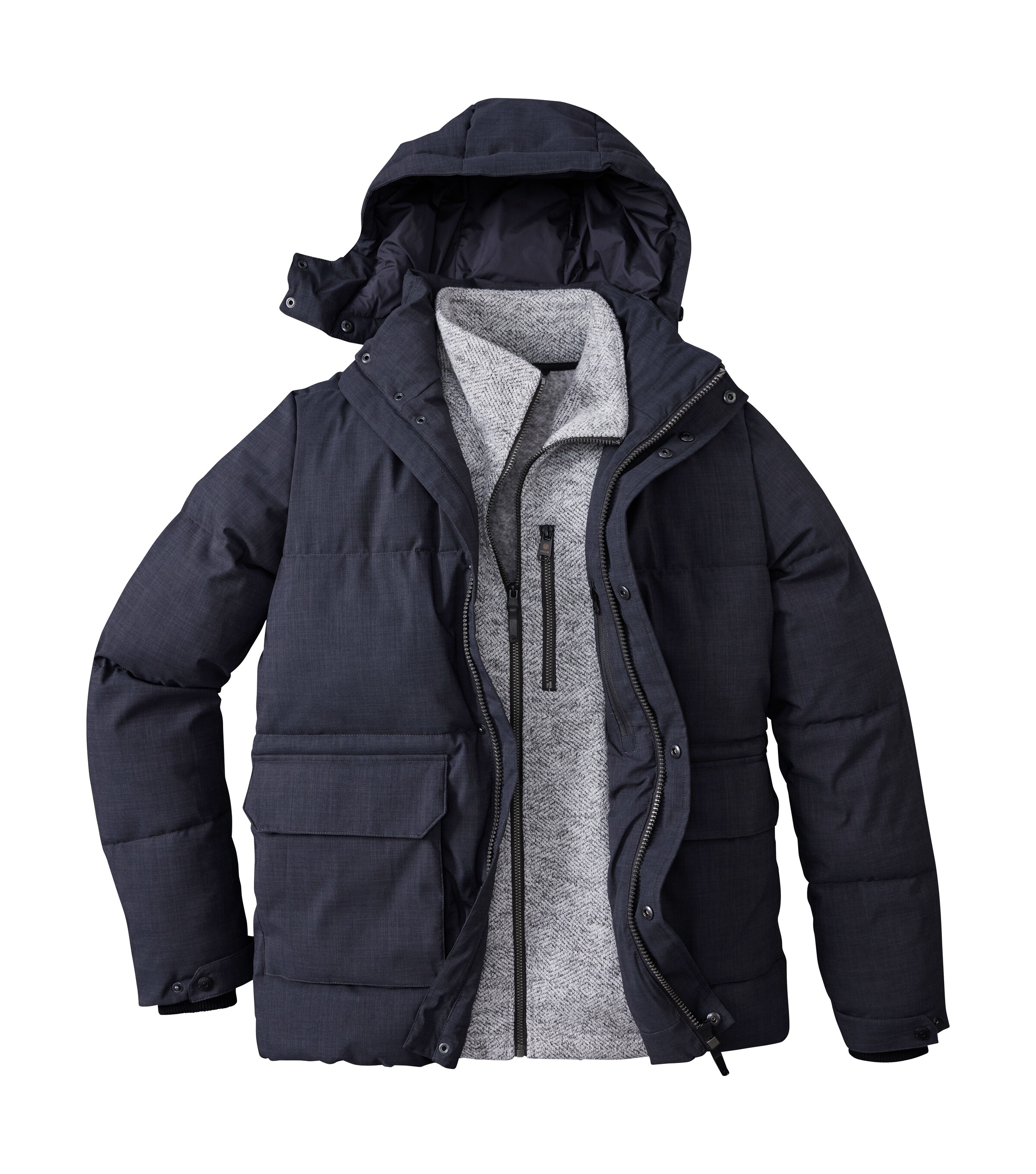 G.I.G.A. DX by killtec Fleecejacke »GW 55 MN KNTFLC JCKT«, Zeitlose Strickfleecejacke, recyceltes Material, sichere Zipper.