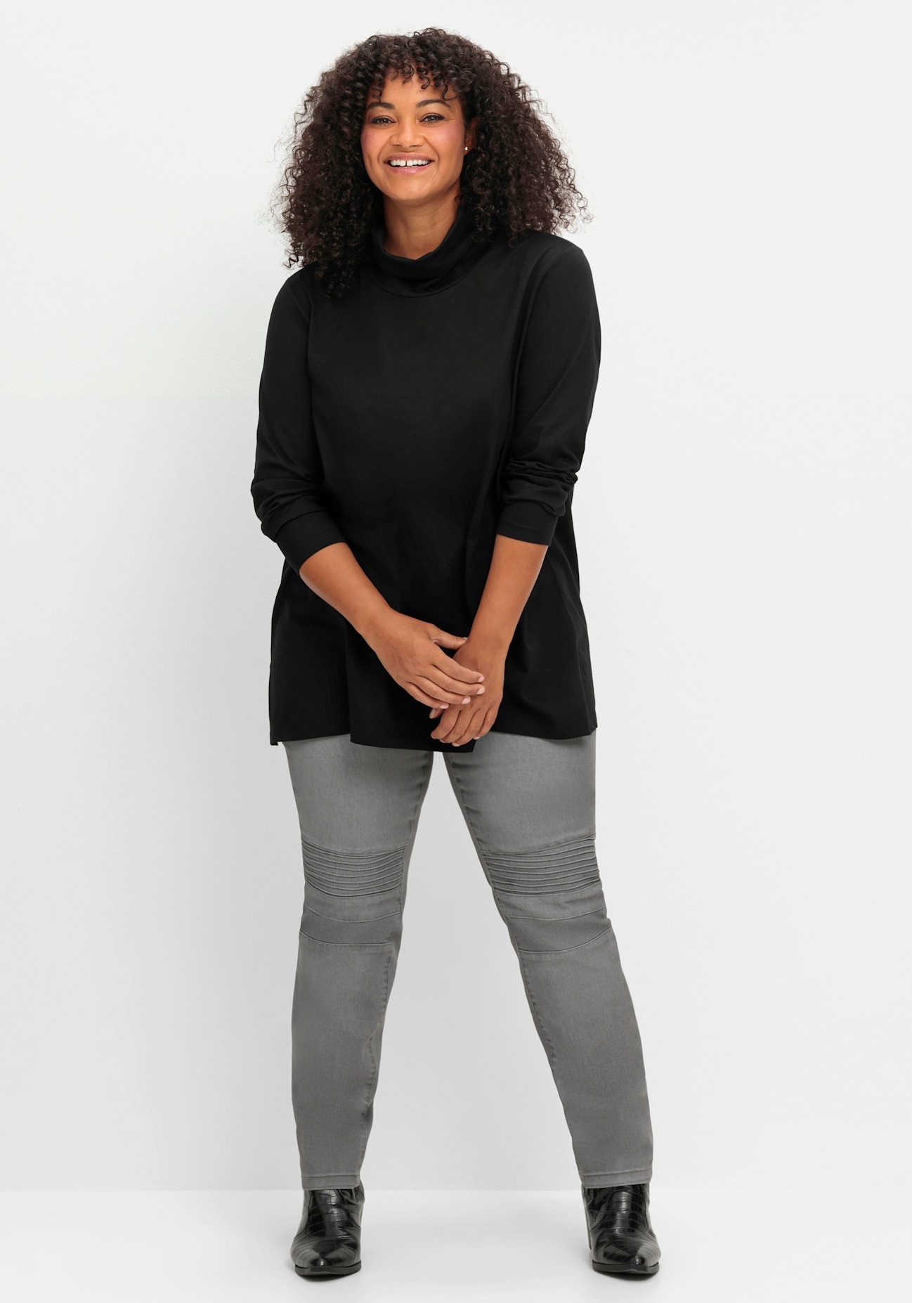 Sheego Rollkragenshirt "Rollkragenshirt", 1 Stk. günstig online kaufen