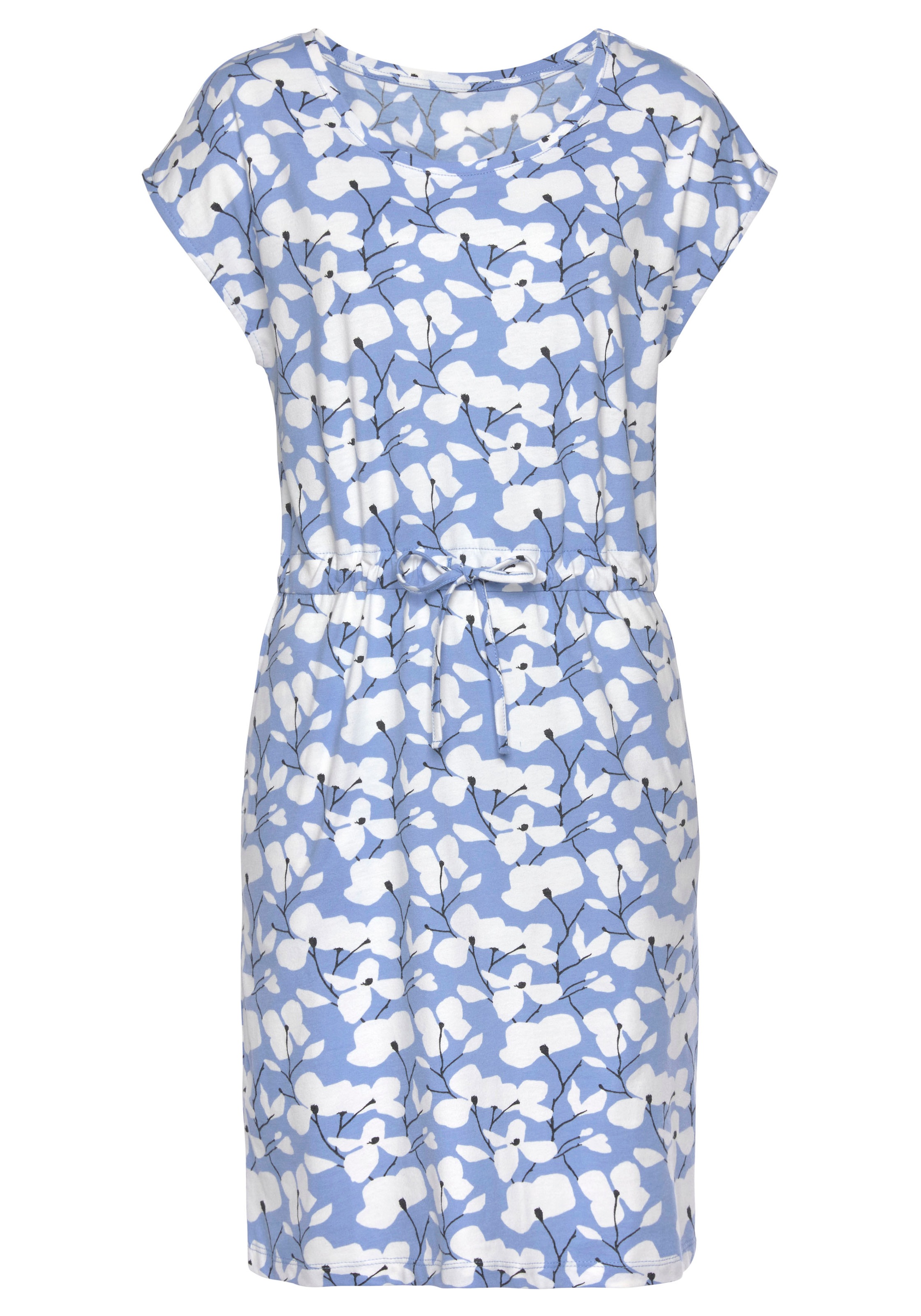 Beachtime Jerseykleid, mit Blumenmuster und Taschen, Sommerkleid aus Baumwo günstig online kaufen
