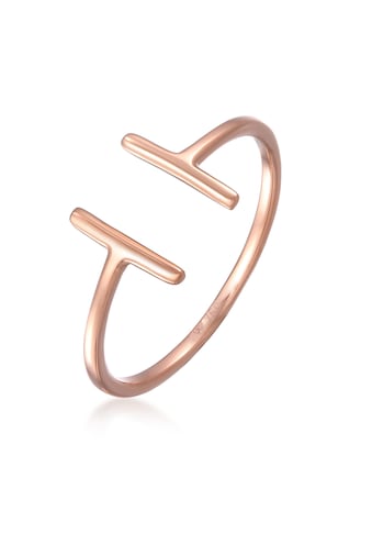 Fingerring »Geo Statement Basic Minimal 750 Roségold«