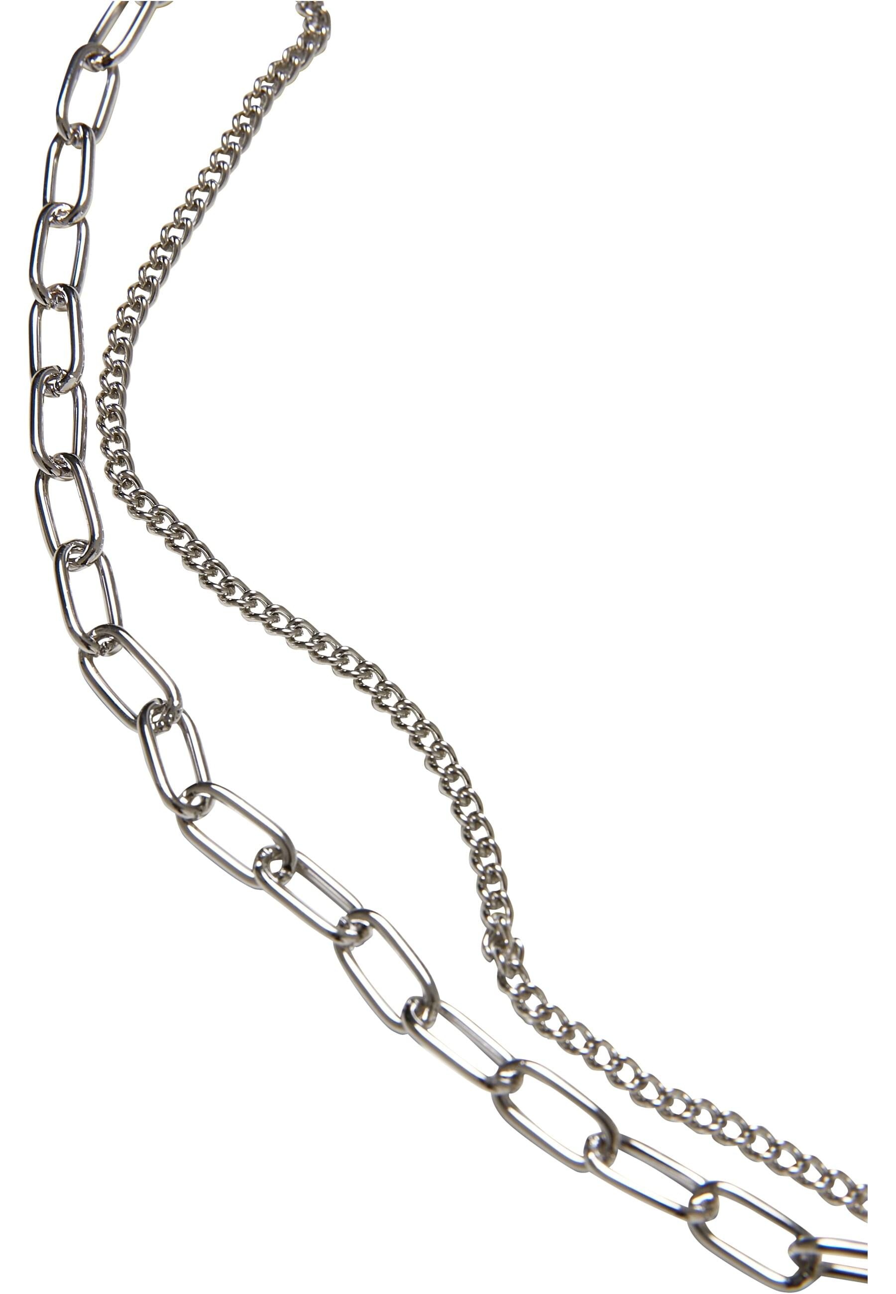 URBAN CLASSICS Edelstahlkette »Urban Classics Unisex Heart Icon Layering Necklace«