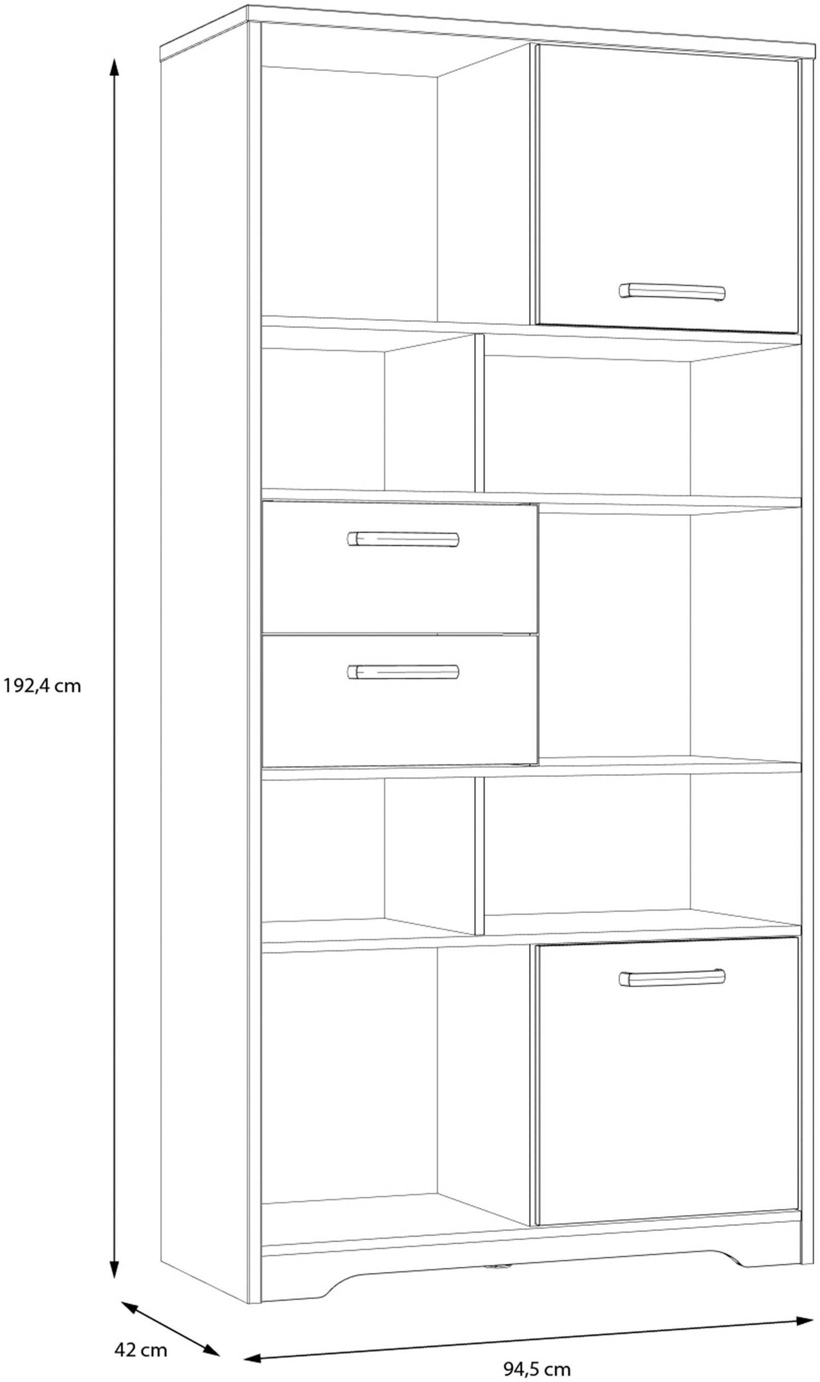 FORTE Wandregal »Joadakis, Stauraumregal, Bücherregal, Mehrzweckschrank«