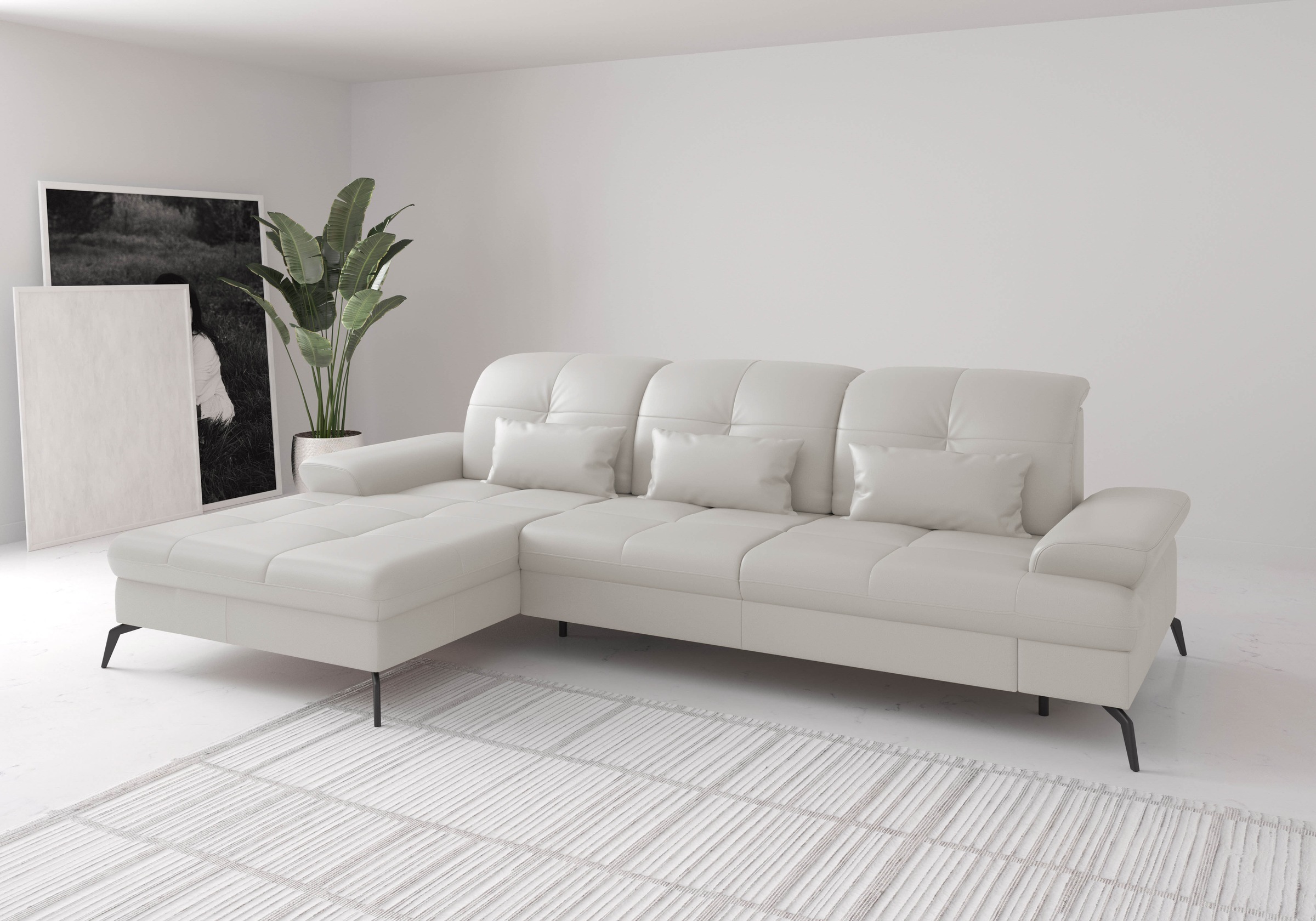 sit&more Ecksofa "Amica, L-Form, inkl. Sitztiefenverstellung & Armteilverstellung" wahlweise mit Schlaffunktion, Bettkasten und Kopfteilverstellung