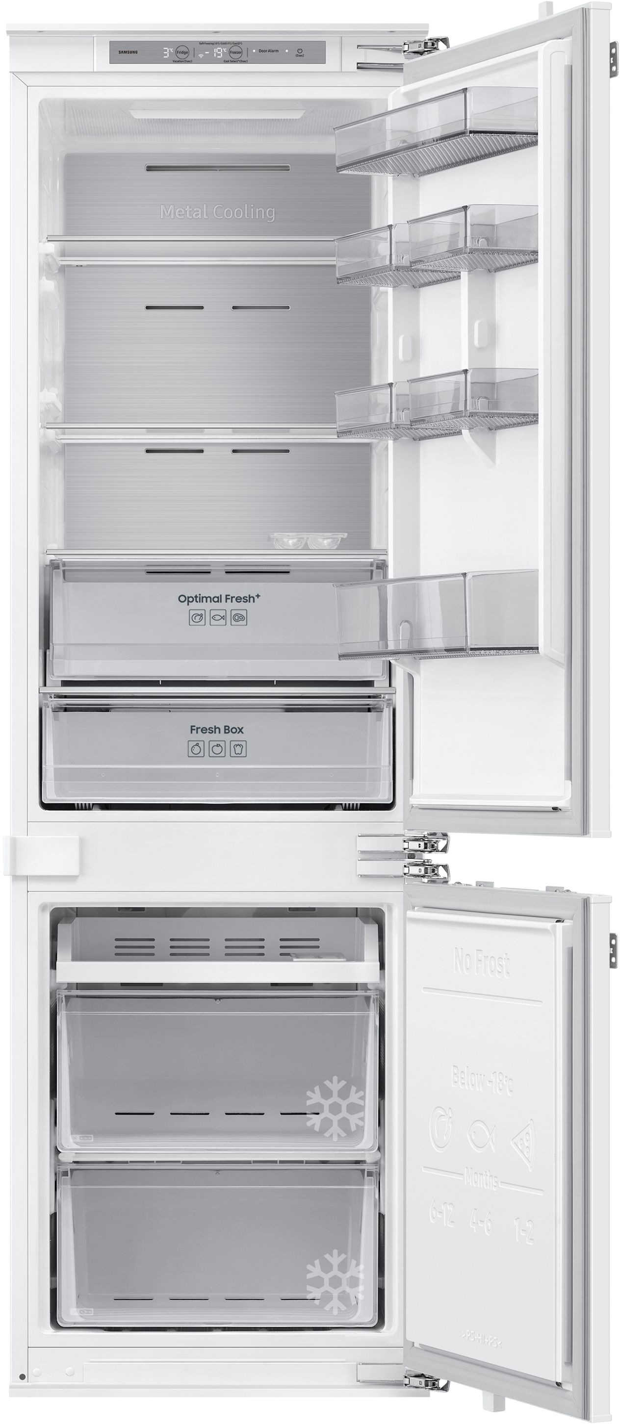 Samsung Einbaukühlgefrierkombination BRB8OF »BRB80F26BDFO«, Twin Cooling Plusᵀᴹ ‑ Verlängert Frische und Geschmack