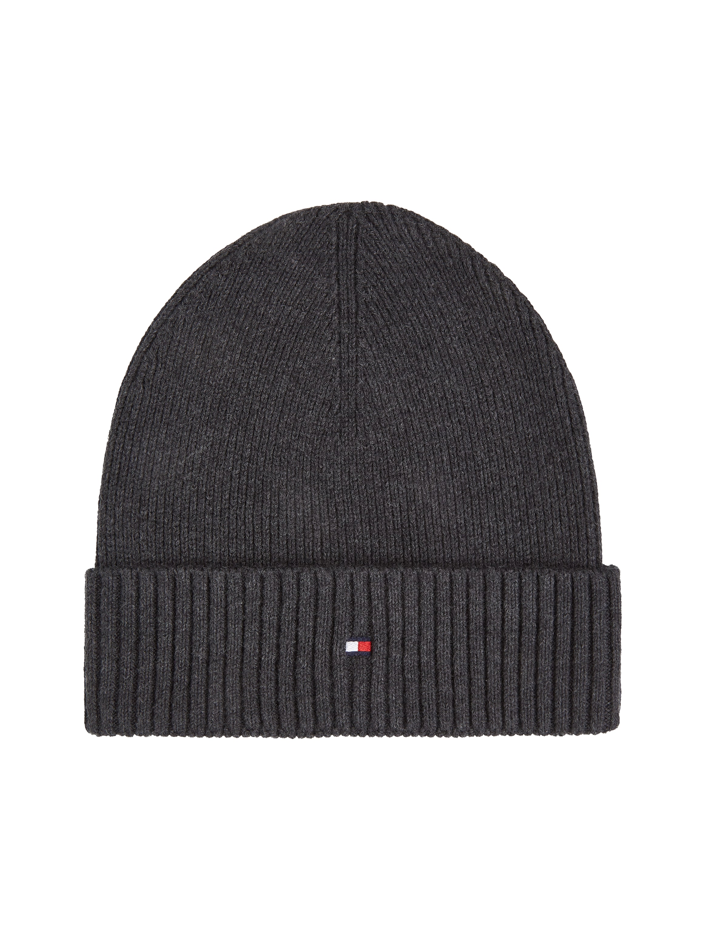 Tommy Hilfiger Strickmütze »TH FLAG PIMA COTTON BEANIE«, mit Logostickerei