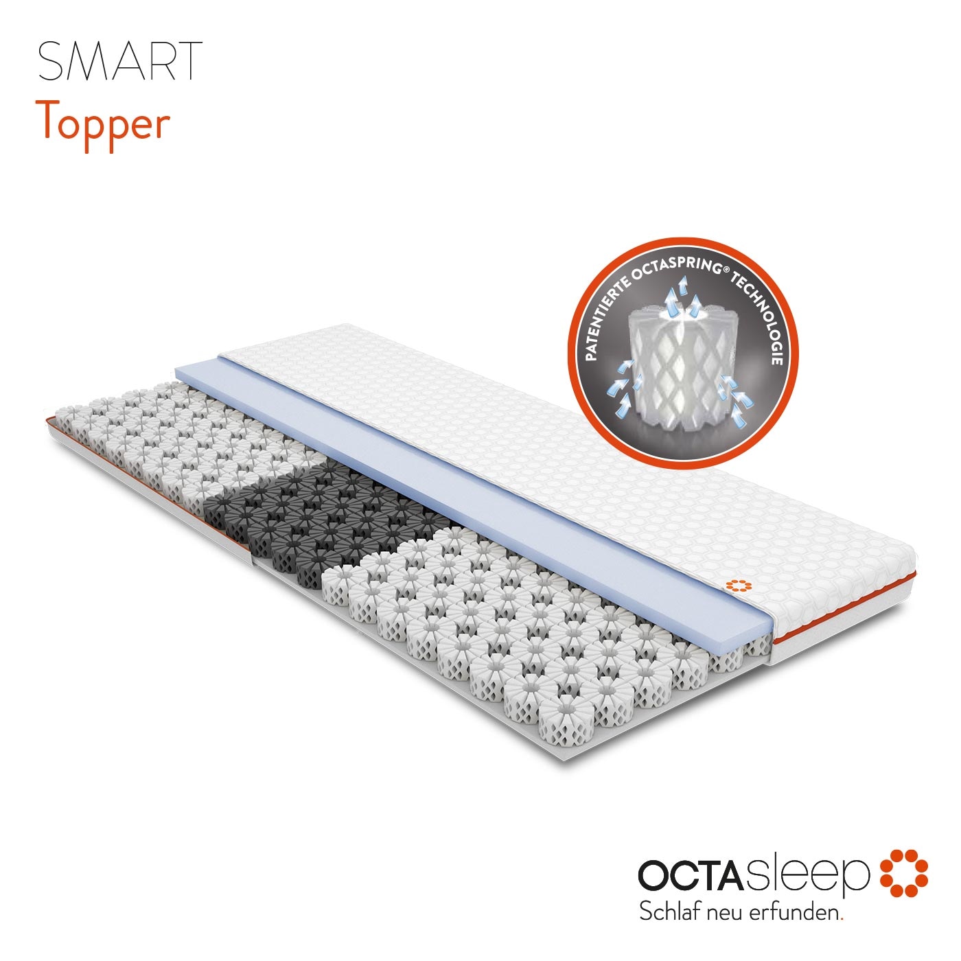 OCTAsleep Topper »Octasleep Smart«, (1 St.), OCTAspring® Aerospace Technologie