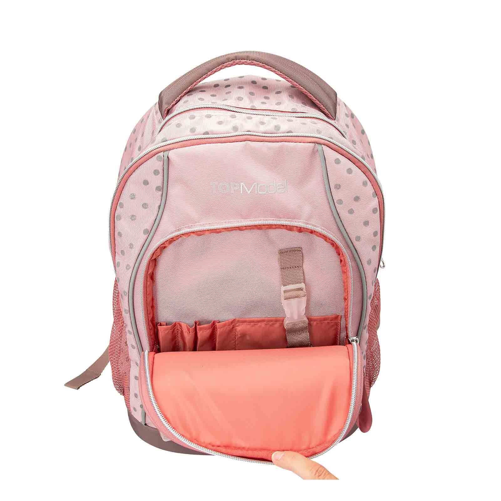 Depesche Rucksack »Schulrucksack DOTS TOPModel 19 x 30 x 40 cm rosa«
