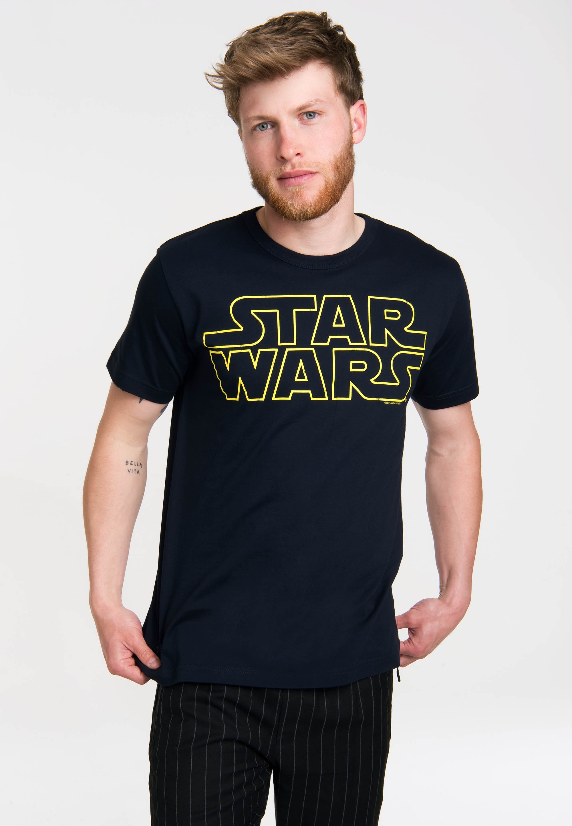 LOGOSHIRT T-Shirt »Krieg der Sterne - Logo«, mit Star Wars-Schriftzug