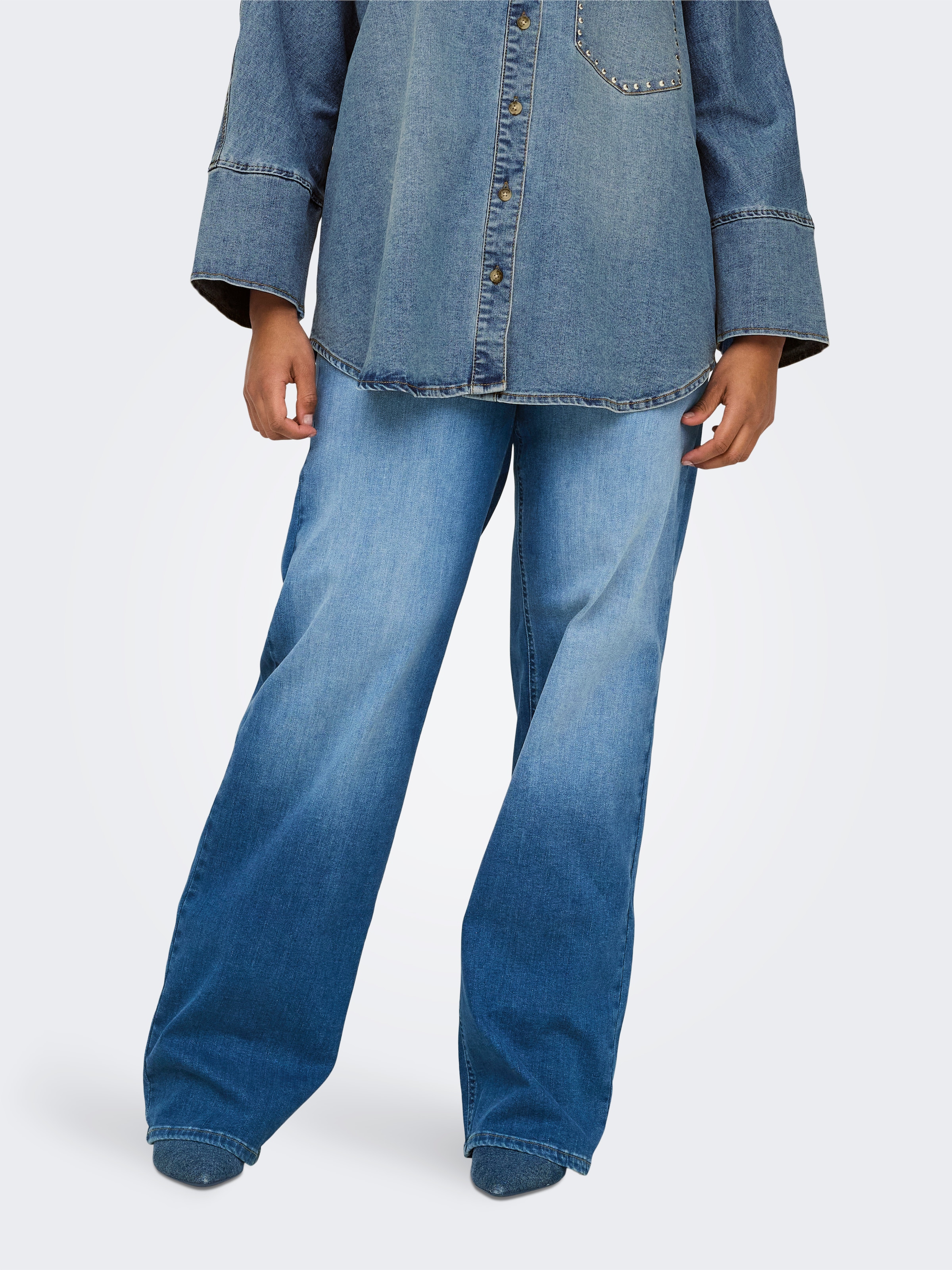 ONLY CARMAKOMA High-waist-Jeans "CARWILLY HW WIDE DNM REA12187 NOOS" günstig online kaufen