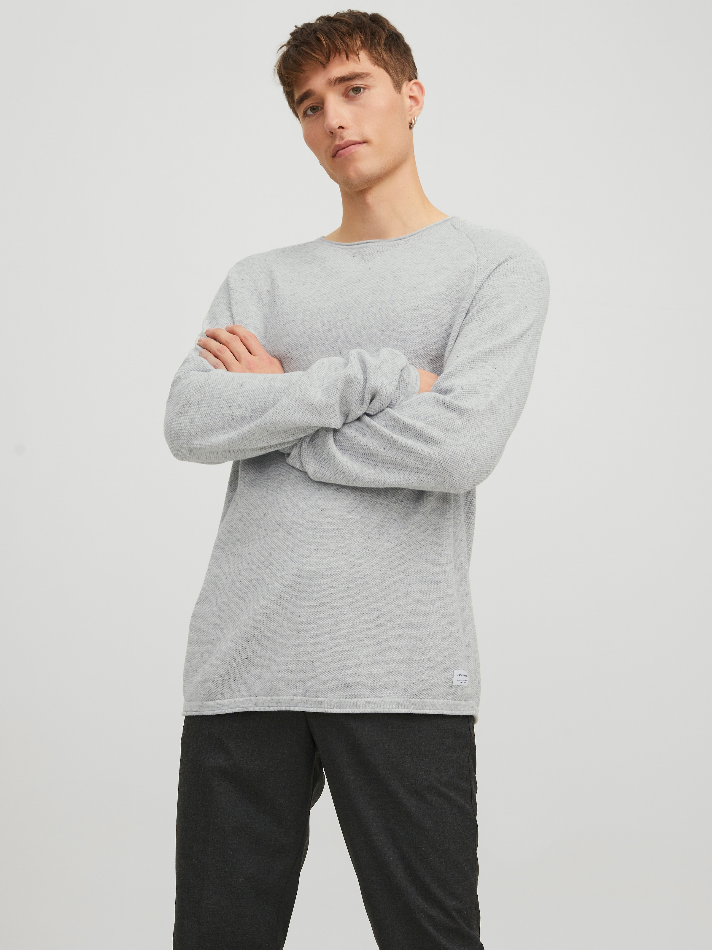 Jack & Jones Rundhalspullover "JJEHILL Einfarbiger Pullover mit angenehmem günstig online kaufen