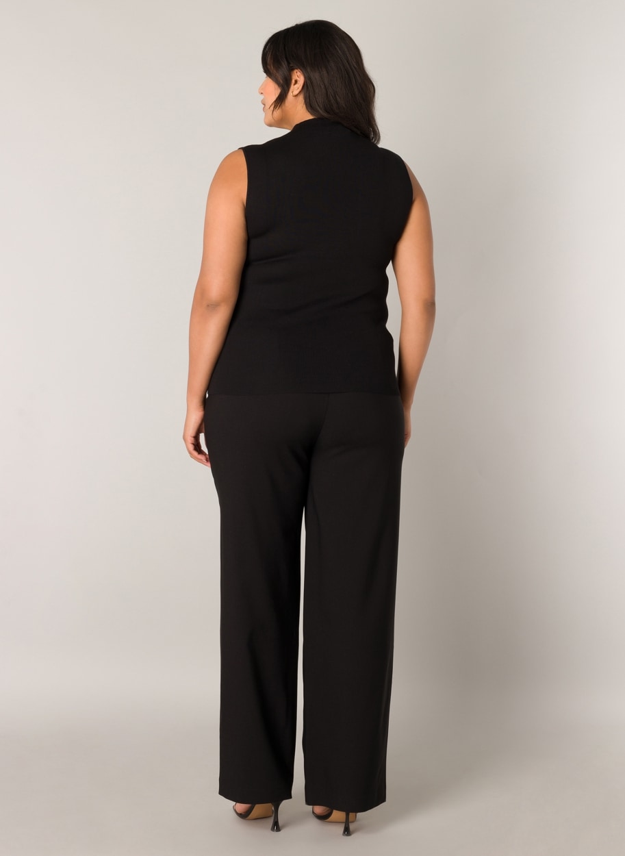 Base Level Curvy Ripptanktop , mit hochgeschlossenem Kragen, ärmellos