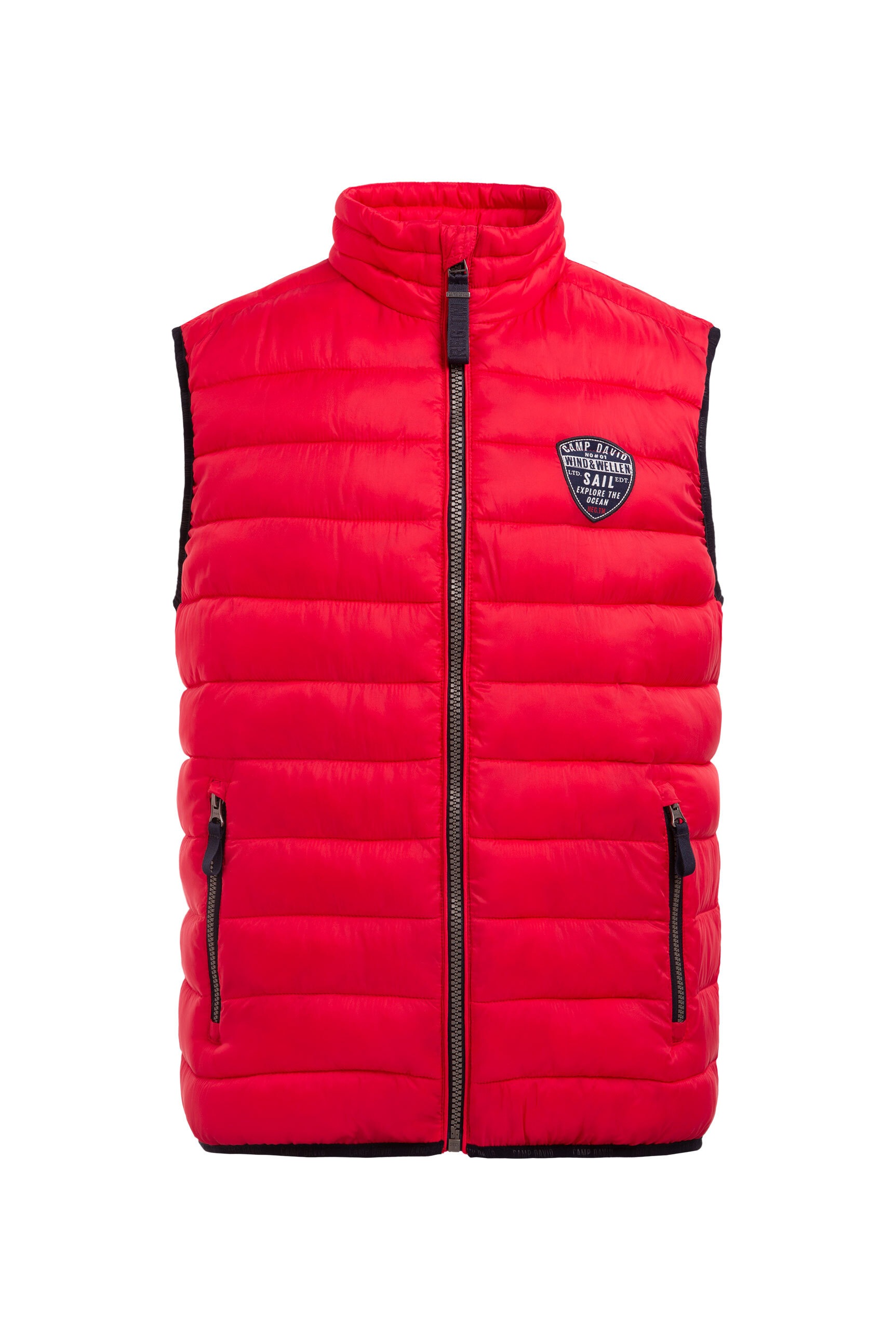 CAMP DAVID Steppweste mit elastischem Saumabschluss