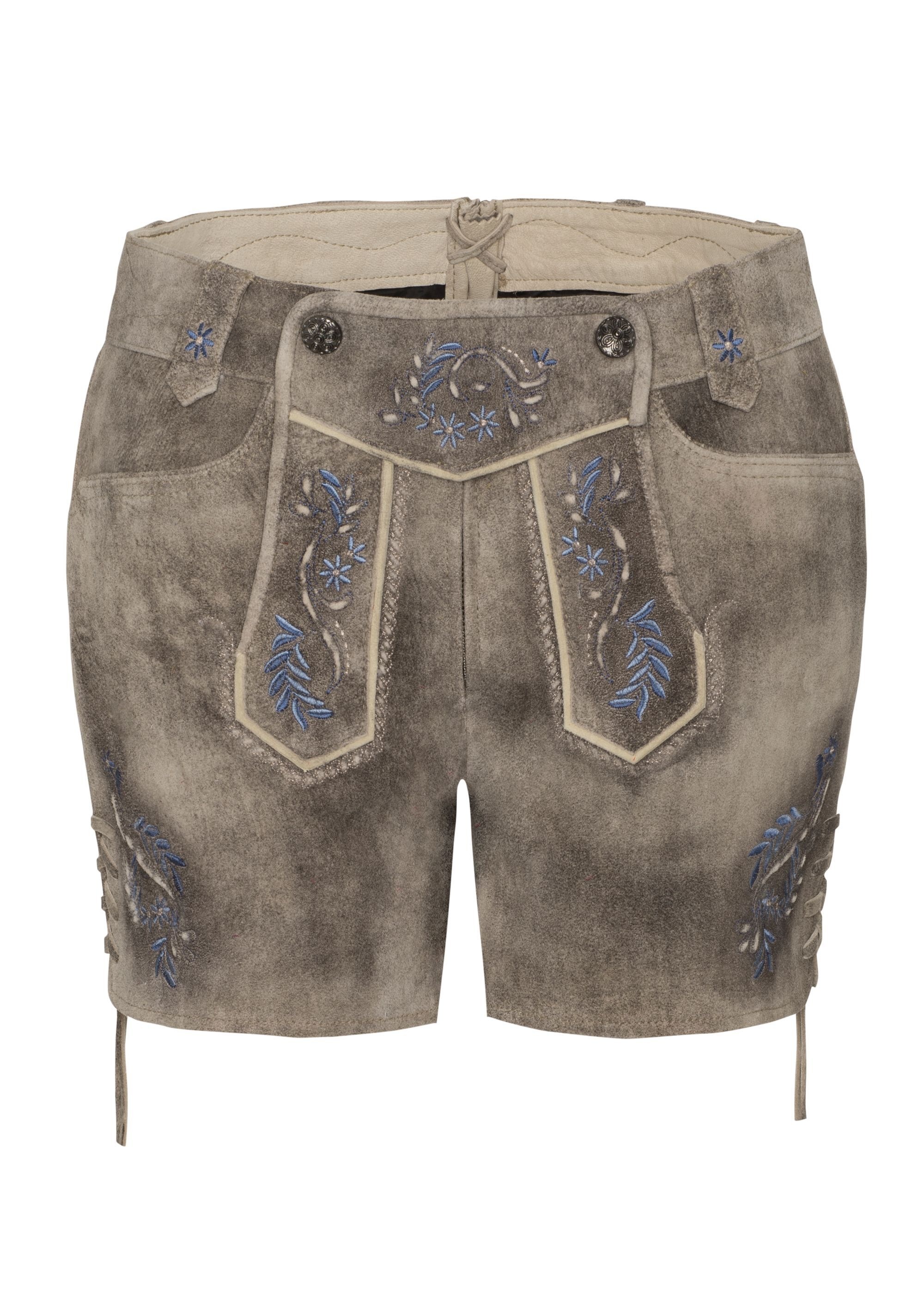 Spieth & Wensky Lederhose »Alysa«, mit floralen Motivstickereien