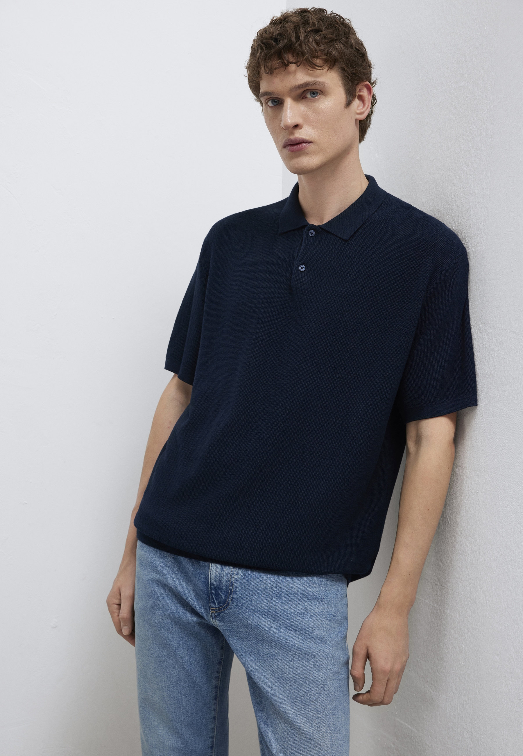 Mavi "POLO NECK KNIT" Gestricktes Poloshirt