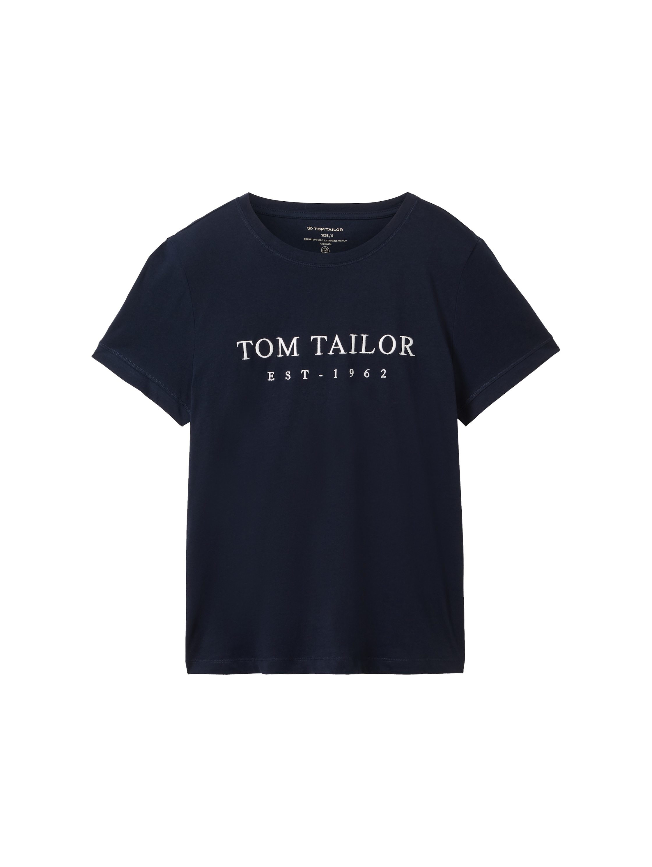TOM TAILOR Print-Shirt, mit Logo Stickerei