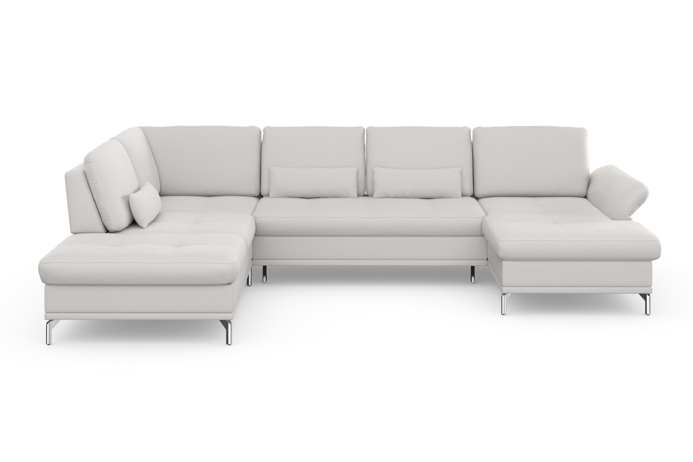 Home affaire Wohnlandschaft "Palm Beach U-Form" Federkern, mit Sitztiefenve günstig online kaufen