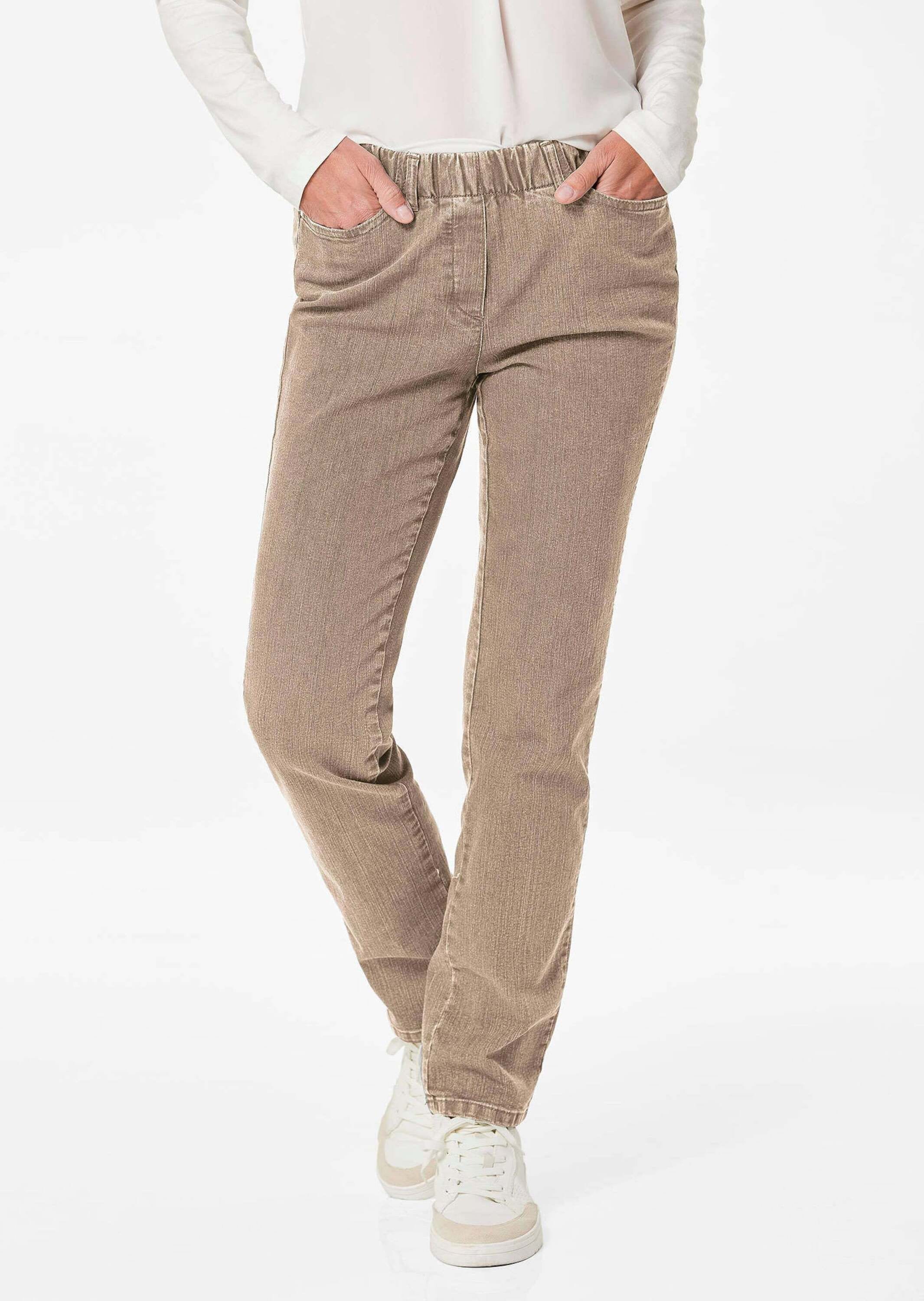 GOLDNER Regular-fit-Jeans »Kurzgröße Klassische Jeansschlupfhose LOUISA«