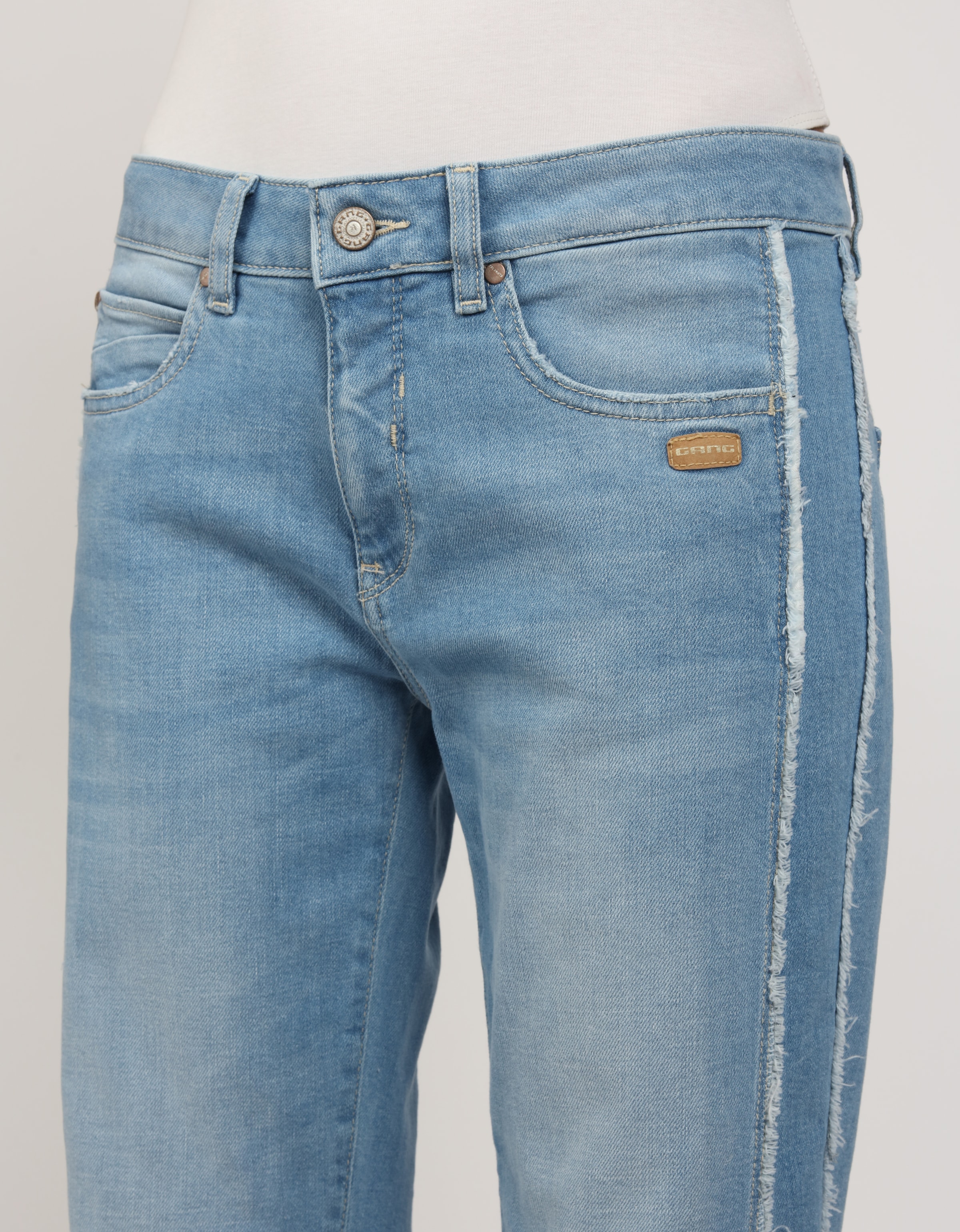 GANG Boyfriend-Jeans »94NADIA«, mit seitlichen Fransenstreifen