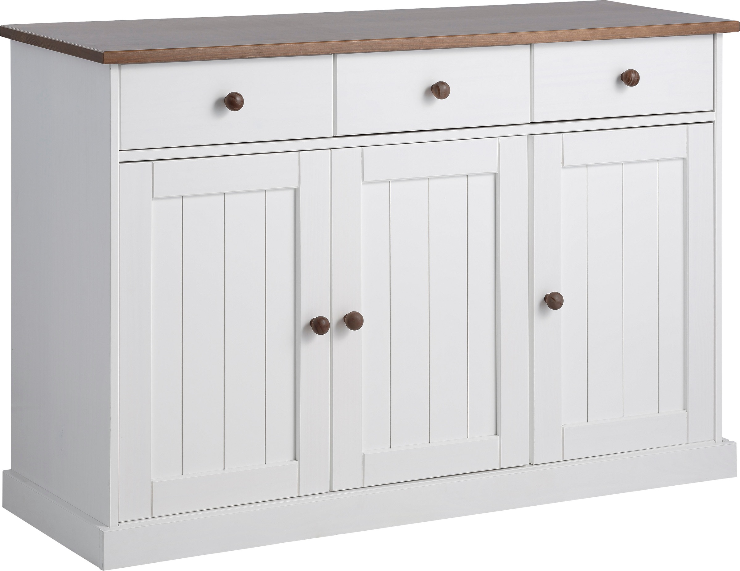 Inter Link Kommode "Westerland Kiefer Massivholz, FSC, Sideboard" Anrichte im Landhausstil, BxTxH: 131 x 45 x 86 cm