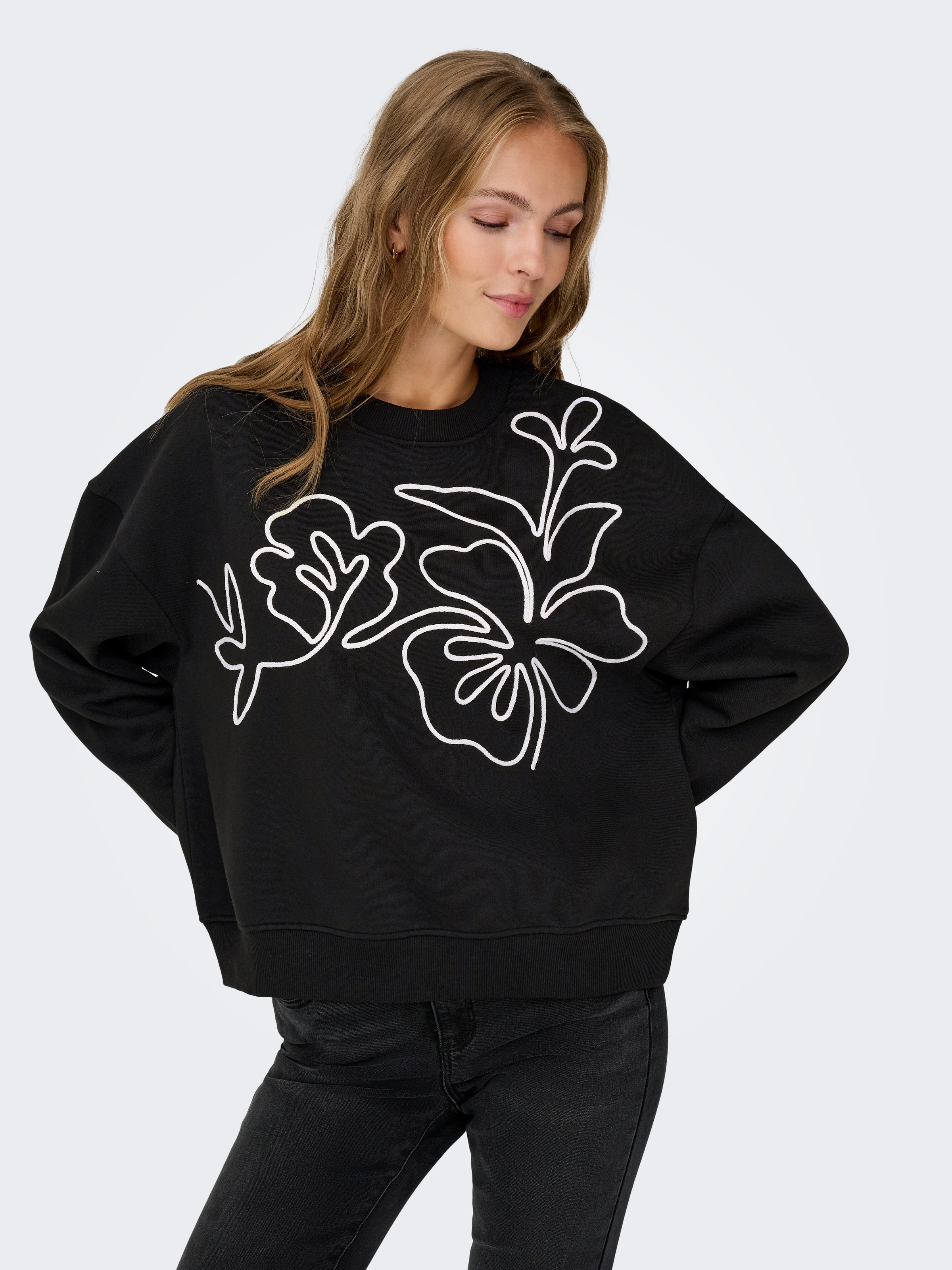 JDY Sweatshirt "JDYCANOA L/S EMB SWEAT JRS NOOS" günstig online kaufen