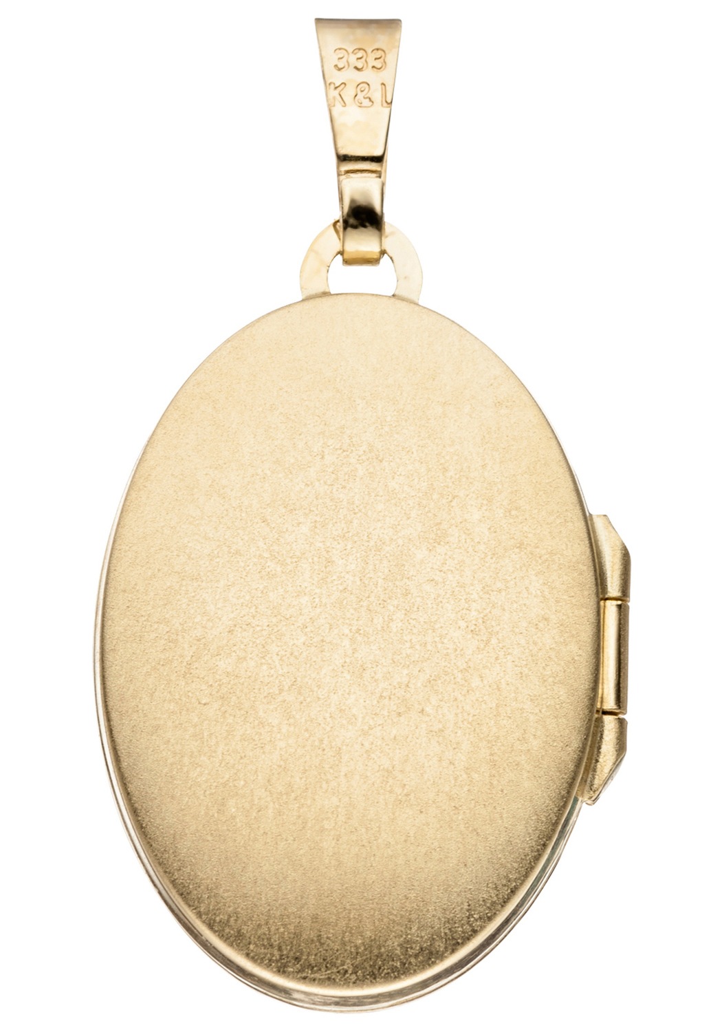 JOBO Medallionanhänger »Anhänger Medaillon oval«, 333 Gold bicolor mit Zirkonia