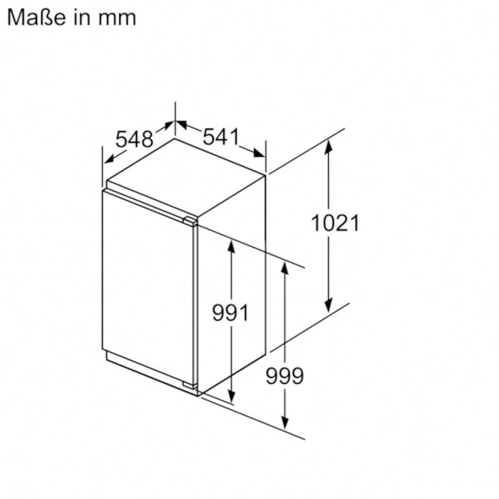 BOSCH Einbaukühlschrank »KIL32VFE0«, KIL32VFE0, 102,1 cm hoch, 54,1 cm breit