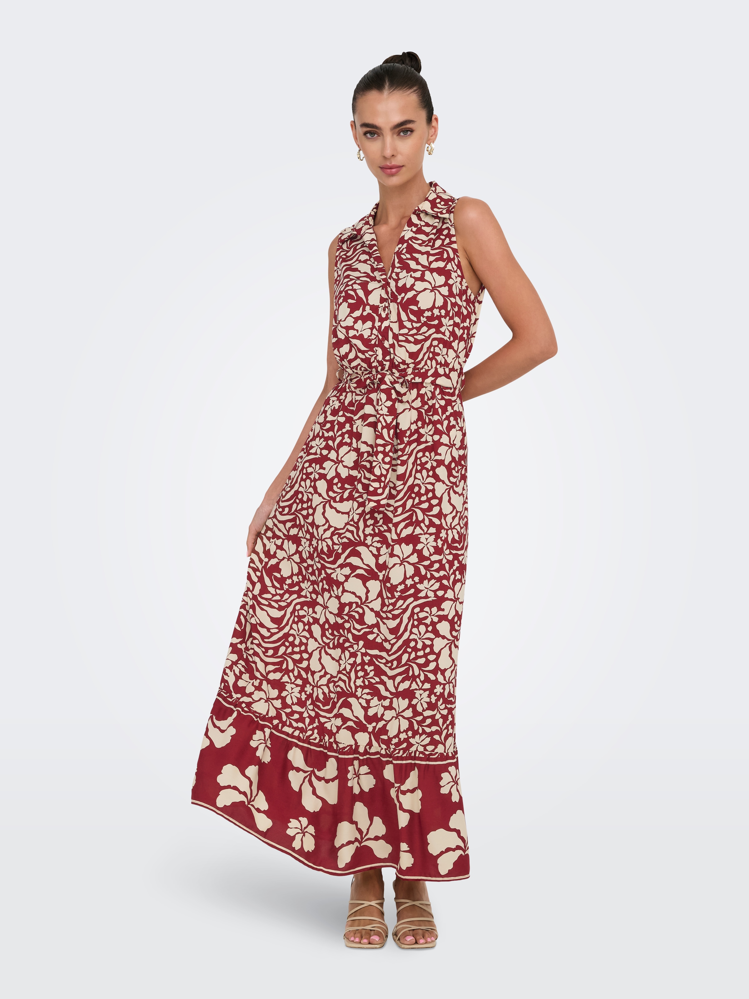 ONLY Maxikleid »ONLVIBE LIFE S/L SHIRT LONG DRESS WVN«, Sommerkleid