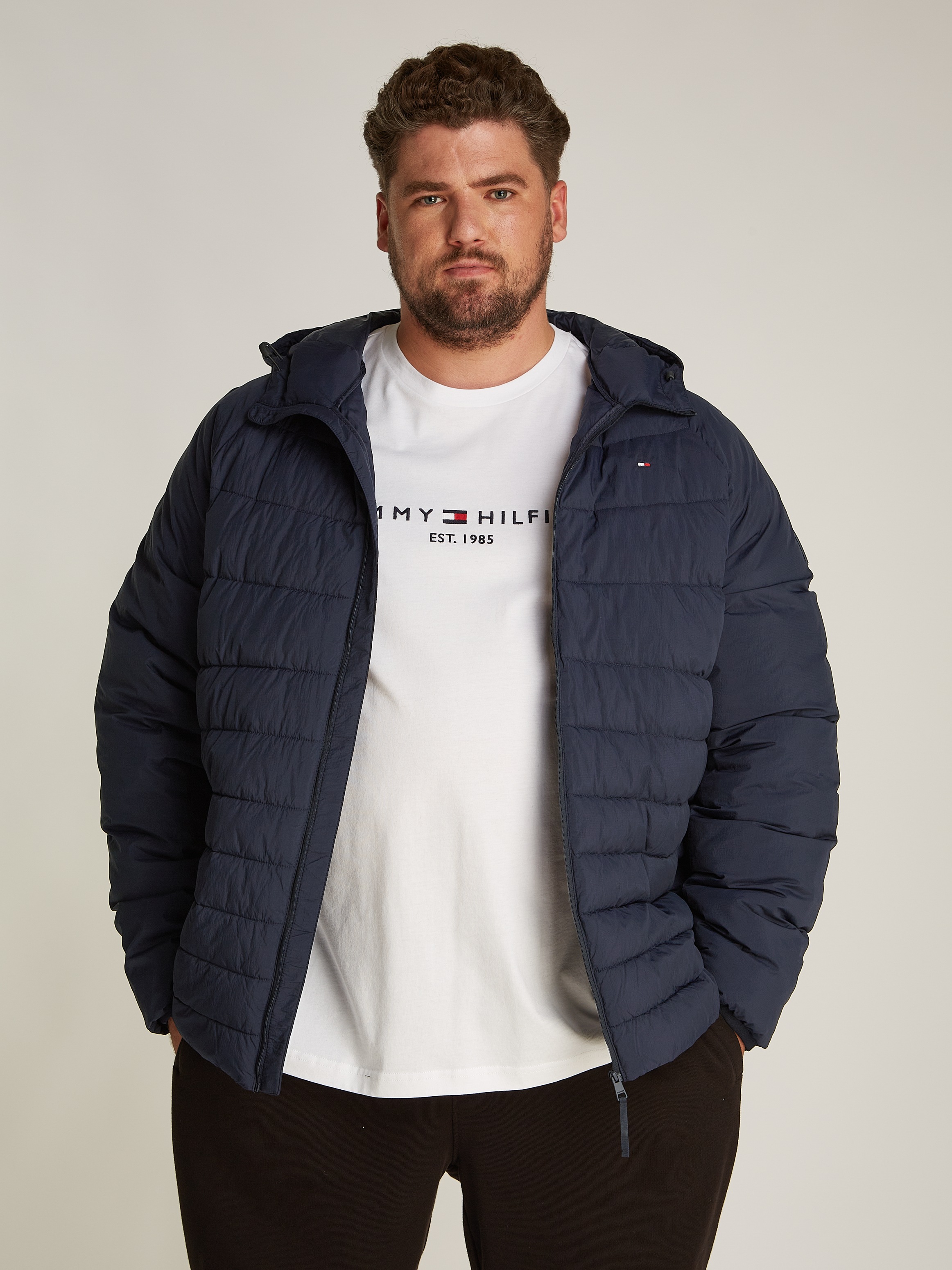 Tommy Hilfiger Big & Tall Steppjacke "BT-MIX QUILT HOODED JACKET-B", mit Ka günstig online kaufen