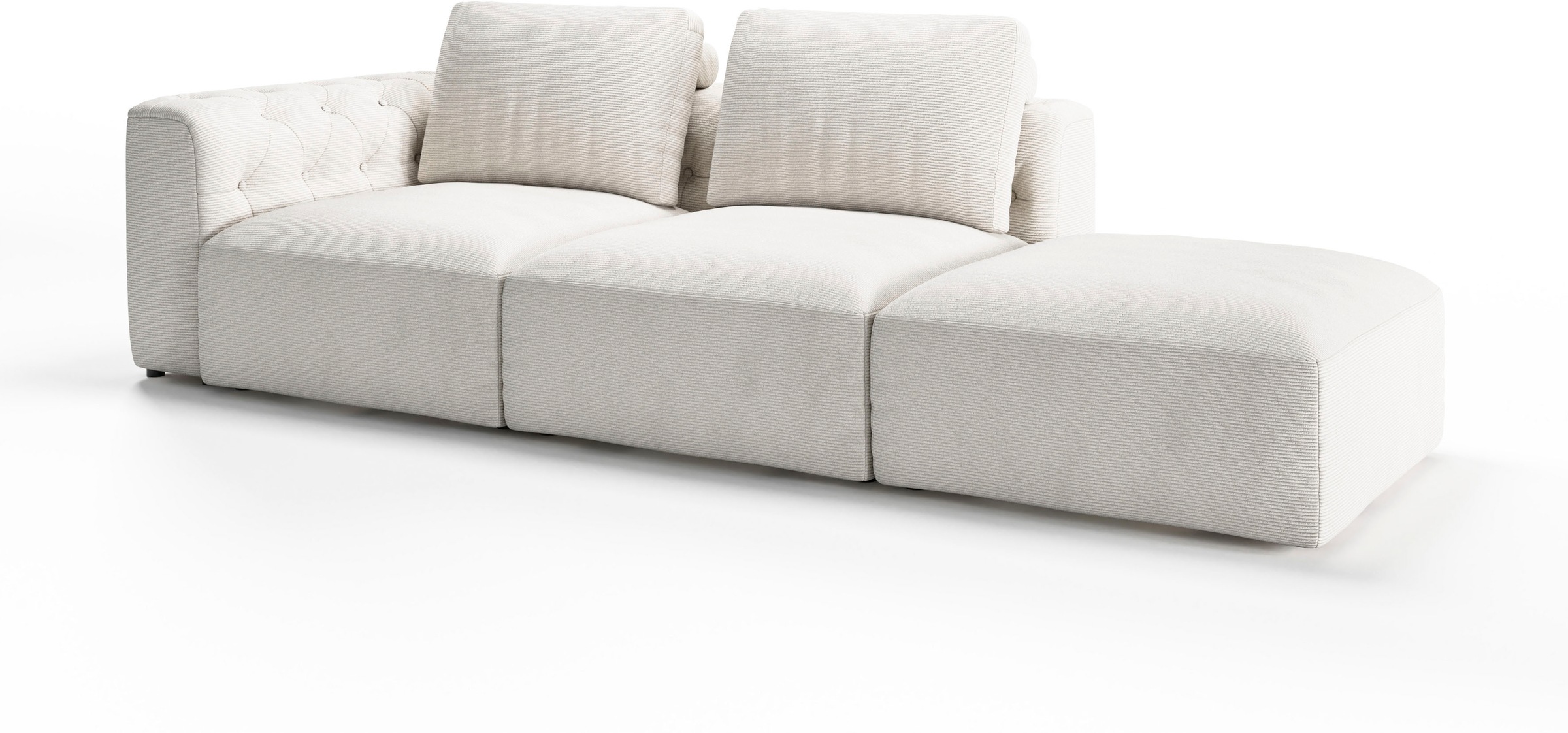 RAUM.ID Chaiselongue »Cushid«, Modul-Sofa, bestehend aus 2-Sitzer und Hocker
