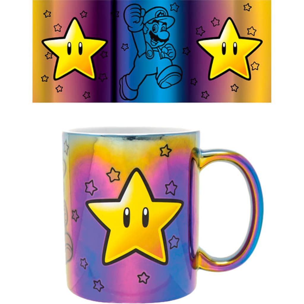 PYRAMID Tasse »Metallic Tasse - Super Mario - Star Power«, (1 tlg.)