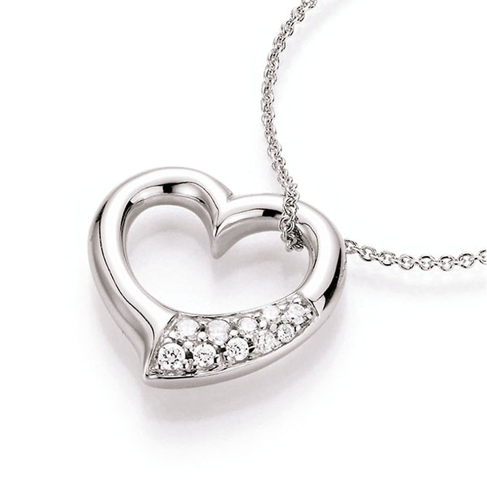 Adagio Jewels 925er Silber Lemon Zirkonia Herz Anhänger Adagio Jewels 925er Silber Lemon Zirkonia Herz Anhänger