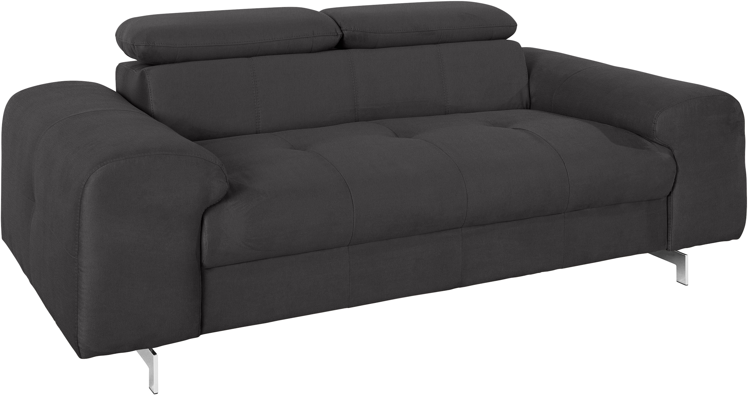 COTTA 2-Sitzer »Chef«, Big-Sofa mit Kopfteilverstellung, edle Metallkufen
