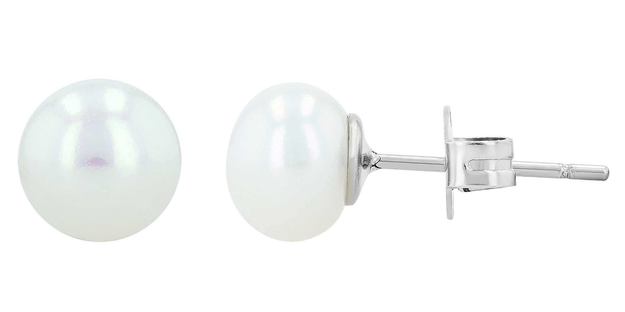 Adelia´s Paar Ohrhänger "Ohrringe – Ohrstecker aus Edelstahl mit Perle" Ideal als Geschenk – dezent und elegant
