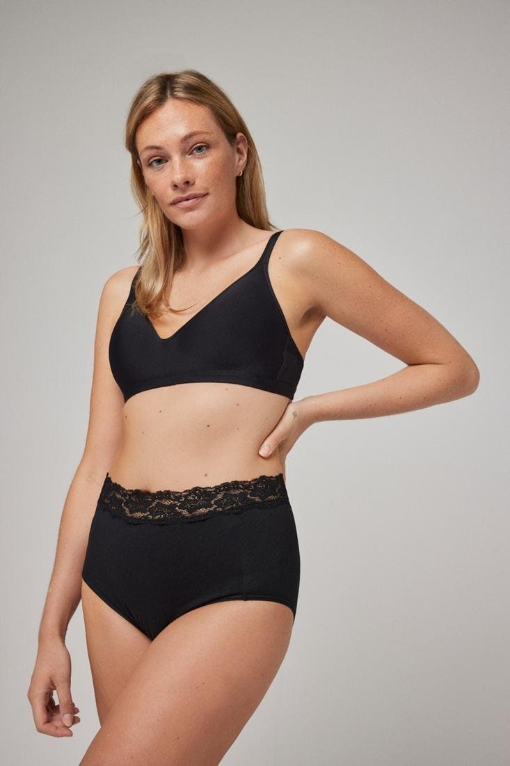 YSABEL MORA Shapingslip 3er Pack,  Baumwollmix, elastisch, leichter Shape-Effekt, Spitze