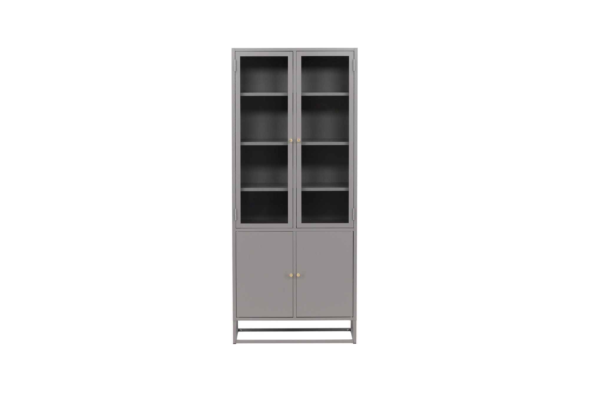 Venture Home Vitrine »Bakal, hoher Stauraumschrank aus Stahl, 4 Türen, Höhe 190 cm« Hochschrank, Pulverbeschichtung, Glastüren, Einlegeböden, kultiviert