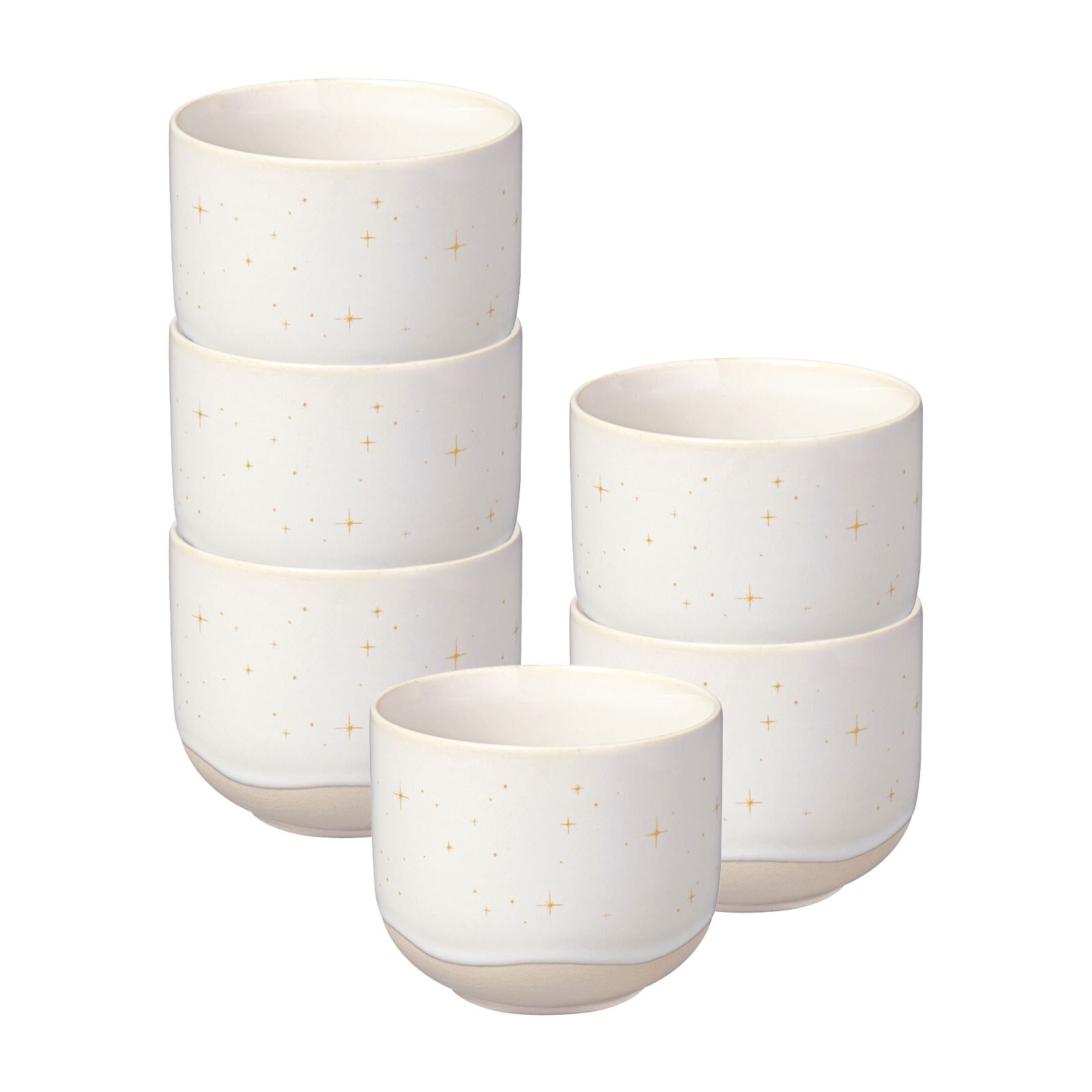 Tasse "Tassen Winter Glow 260 ml 6er Set beige", beige, LIKE. BY VILLEROY & BOCH, Trinkgefäße