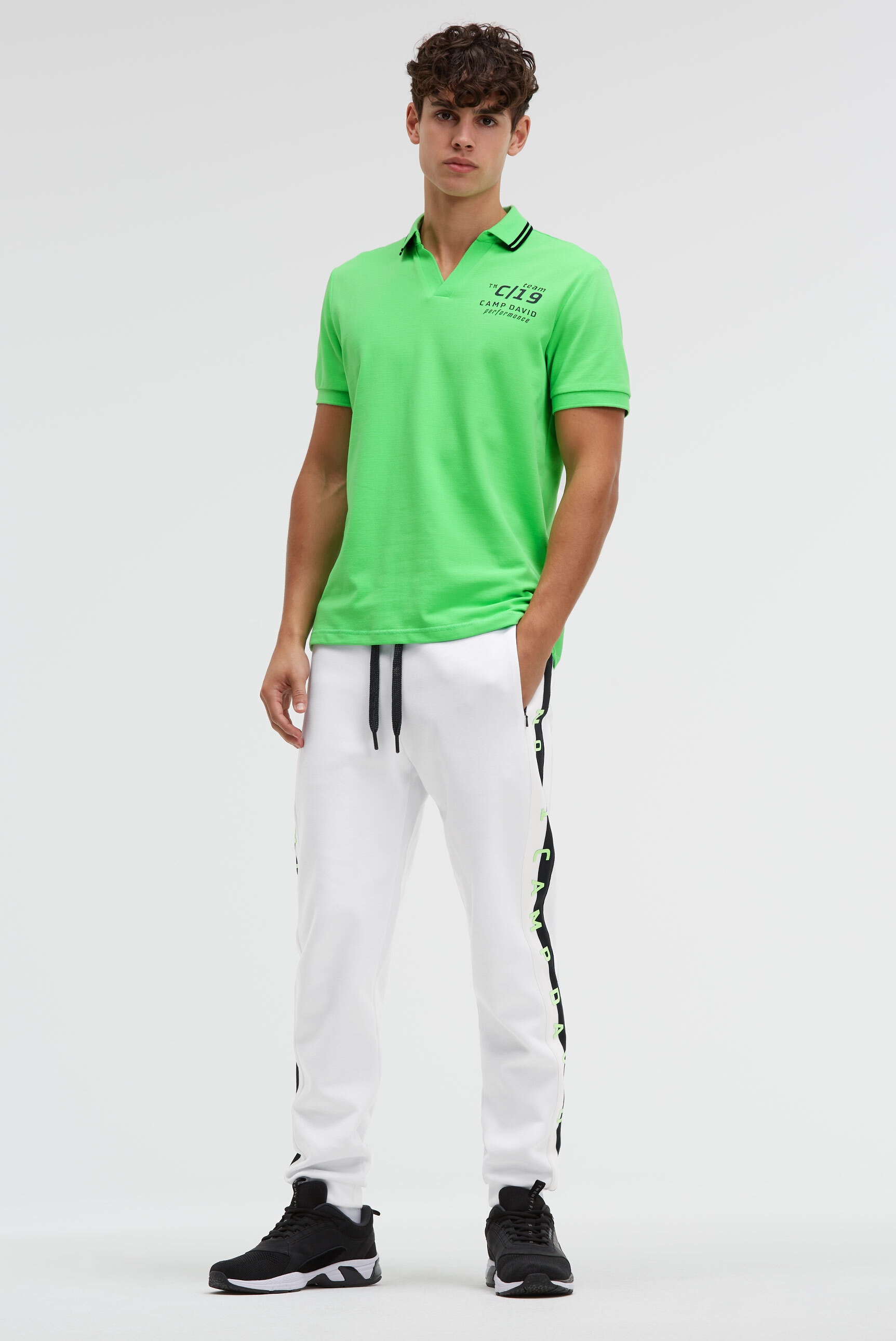 CAMP DAVID Poloshirt mit reflektierenden Details