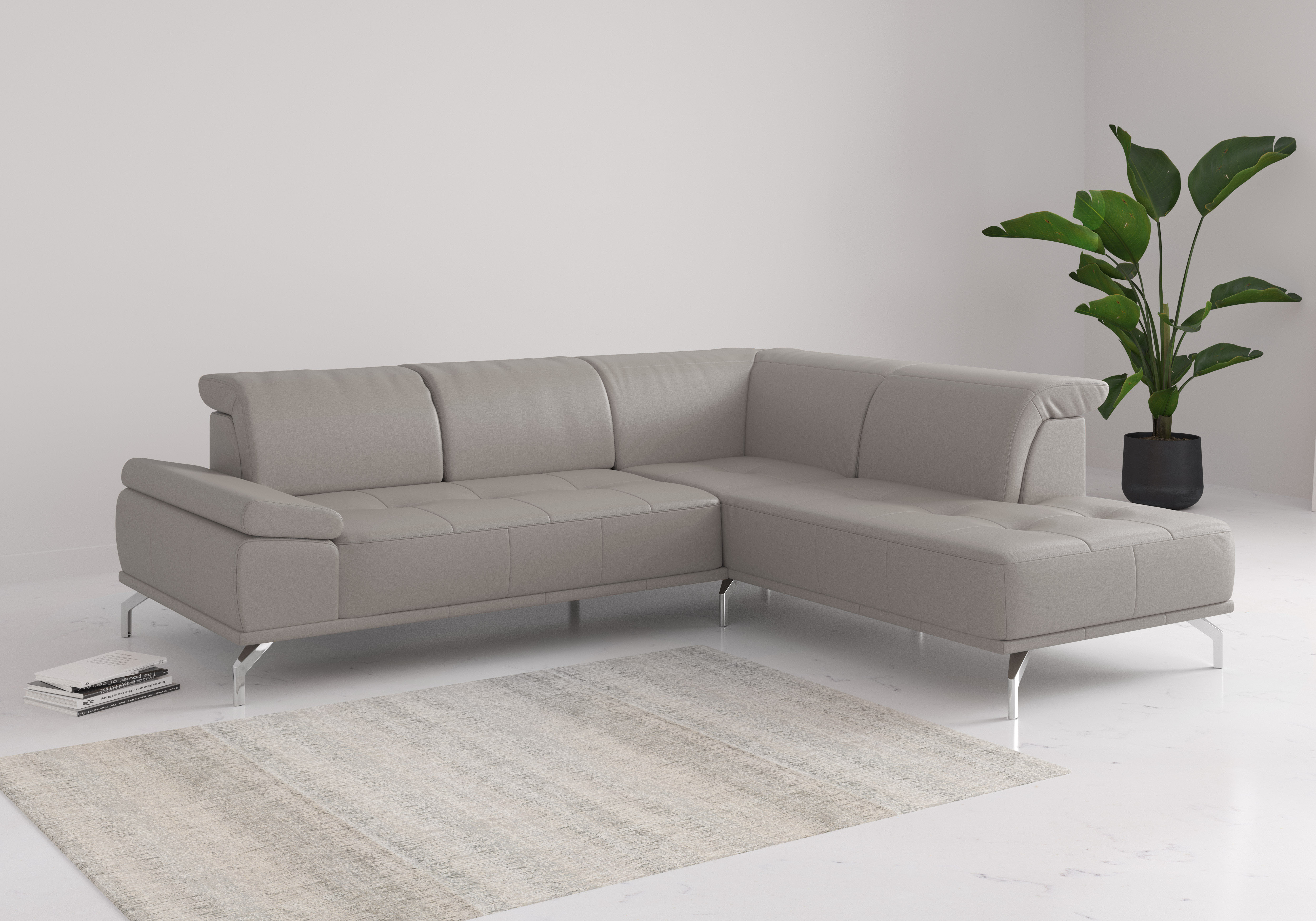 OTTO home Ecksofa "Caluna" Inkl.Sitztiefenverstellung, wahlweise mit Kopf- und Armteilverstellung