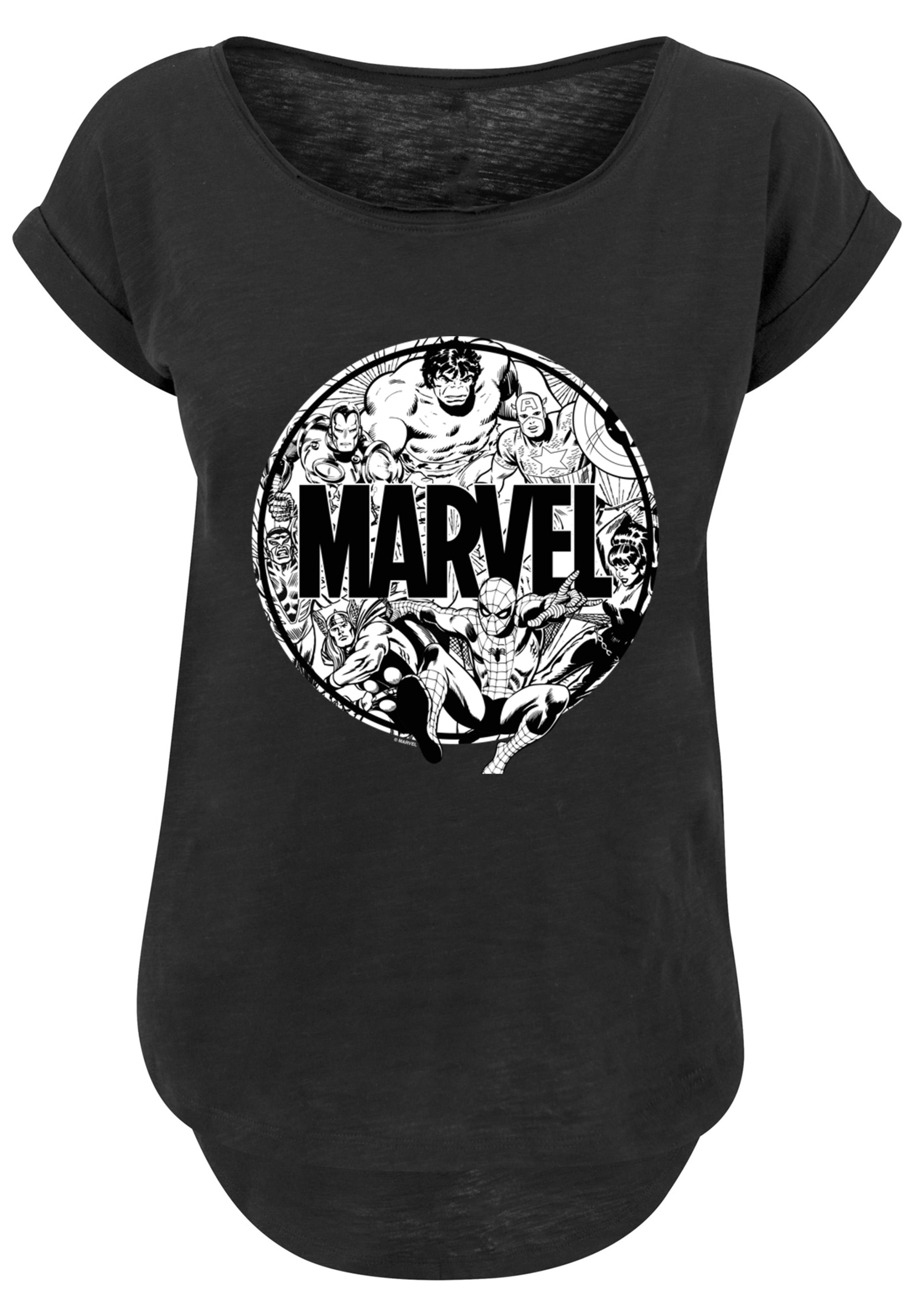 F4NT4STIC T-Shirt »Marvel Comics Logo Character Infill'« Print