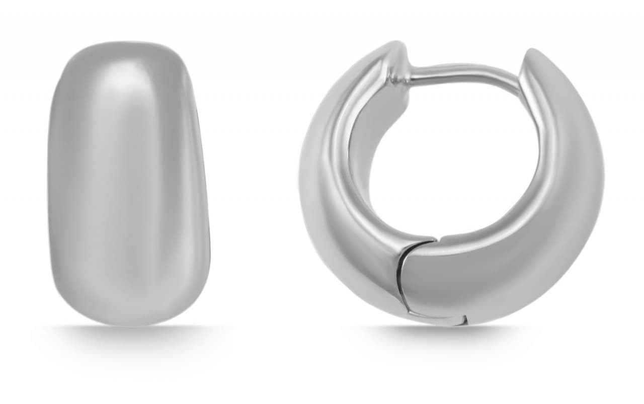 Paar Creolen ADELIA´S "Damen Creolen aus poliertem 925 Sterling Silber Ø 10 mm", silber, Ohrringe, Damen, Damen, Silber 925 (Sterlingsilber) 5