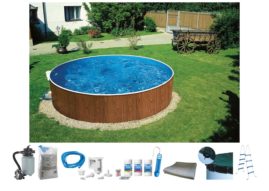 my POOL BWT Rundpool "MAONI 3" Aufstellpool in Holzoptik in verschiedenen G günstig online kaufen
