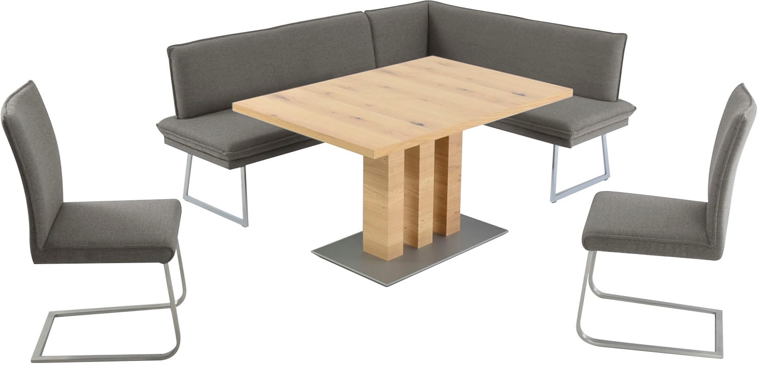 K+W Komfort & Wohnen Essgruppe "Santos III" 4 Stk. tlg. gepolsterte Eckbank günstig online kaufen
