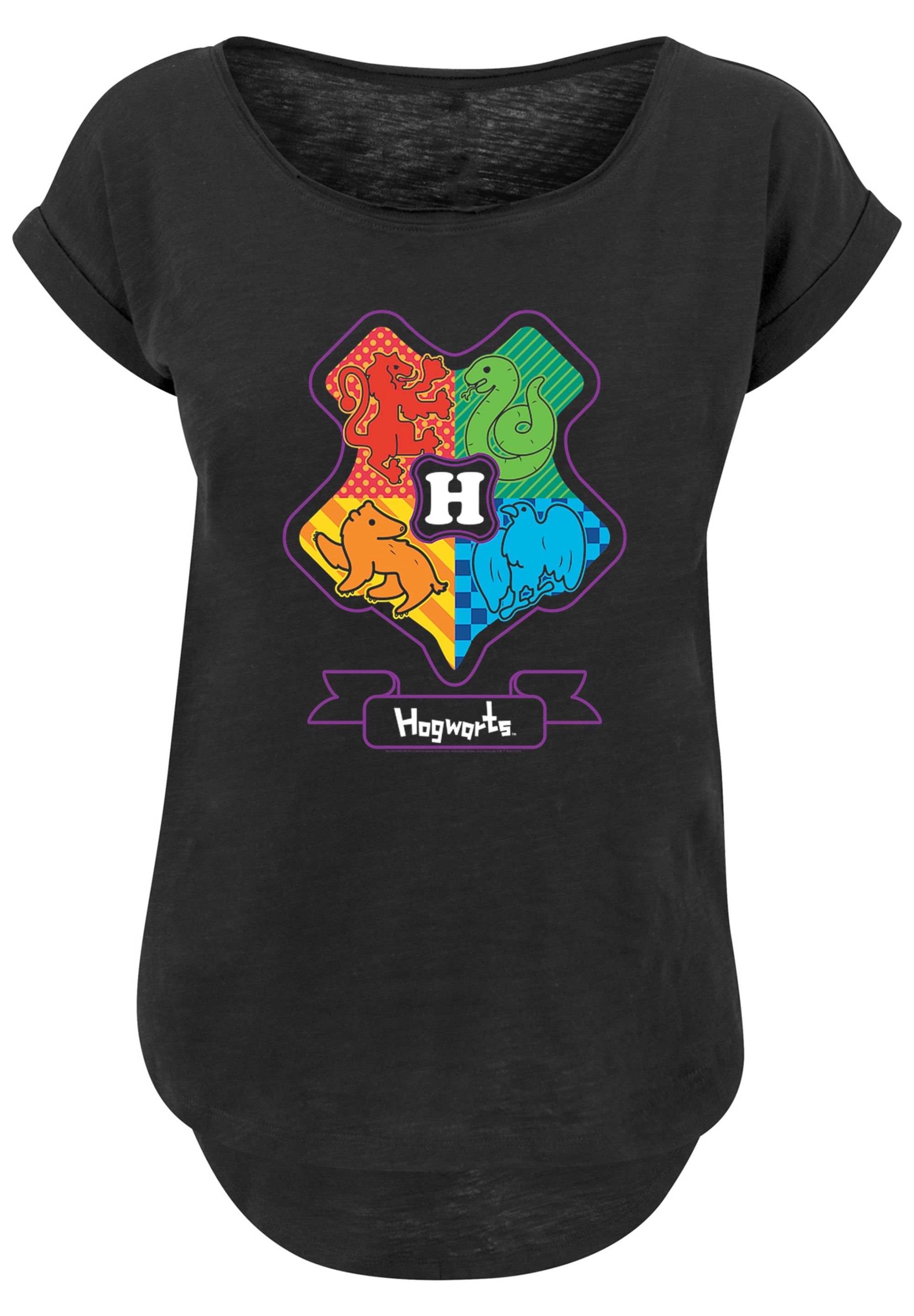 F4NT4STIC T-Shirt »Harry Potter Junior Hogwarts Crest«, Damen,Premium Merch,Lang,Longshirt,Bedruckt