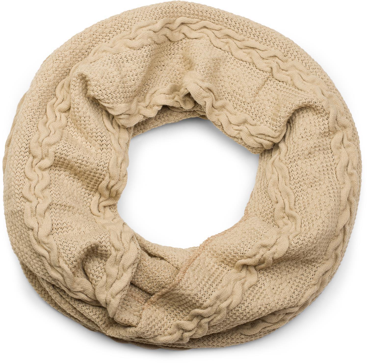 styleBREAKER Strickschal "Feinstrick Loop mit Zopfmuster" 1 Stk.