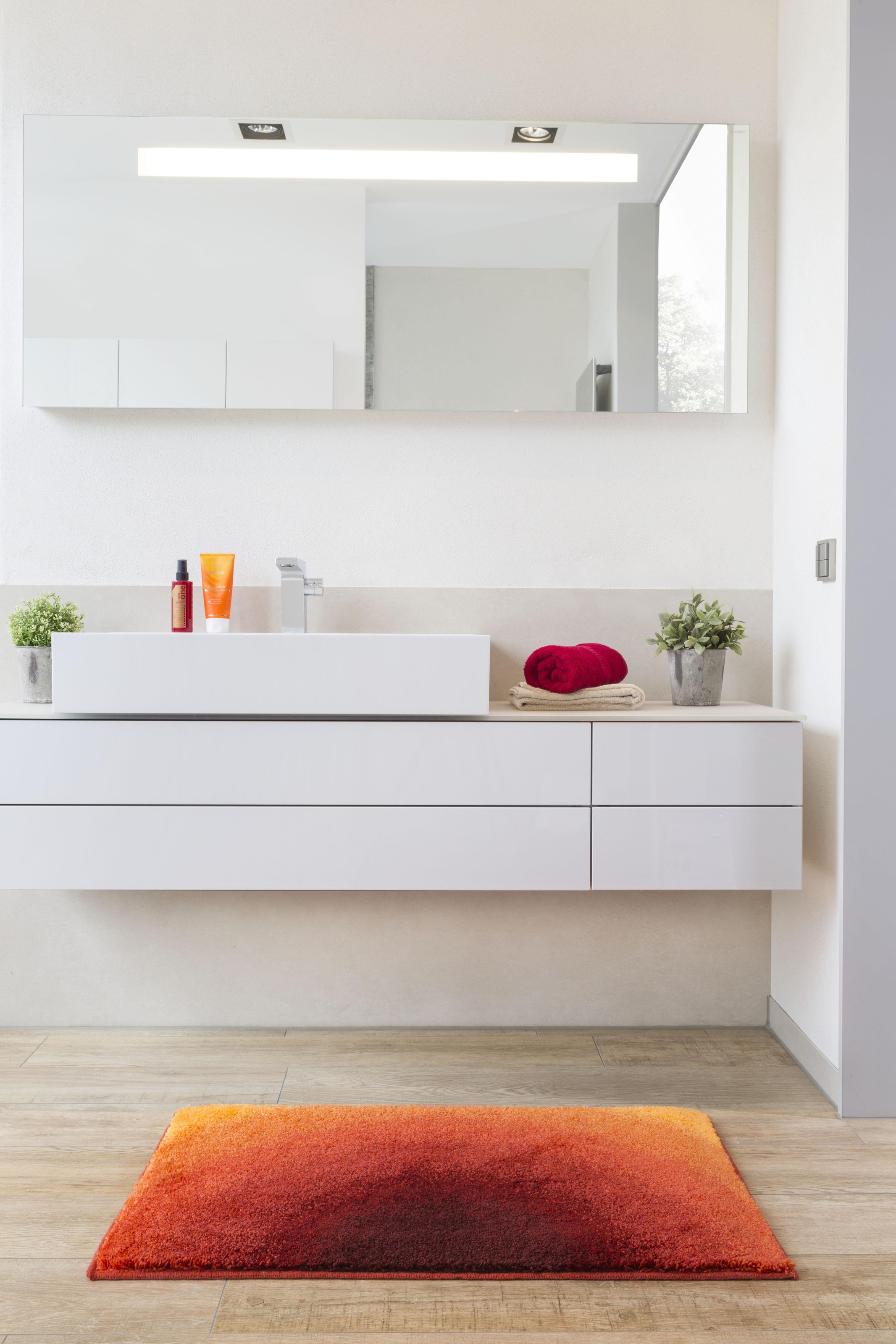 Grund Badematte »Sunshine«, rutschhemmend beschichtet, fußbodenheizungsgeeignet, Badematte mit Farbverlauf