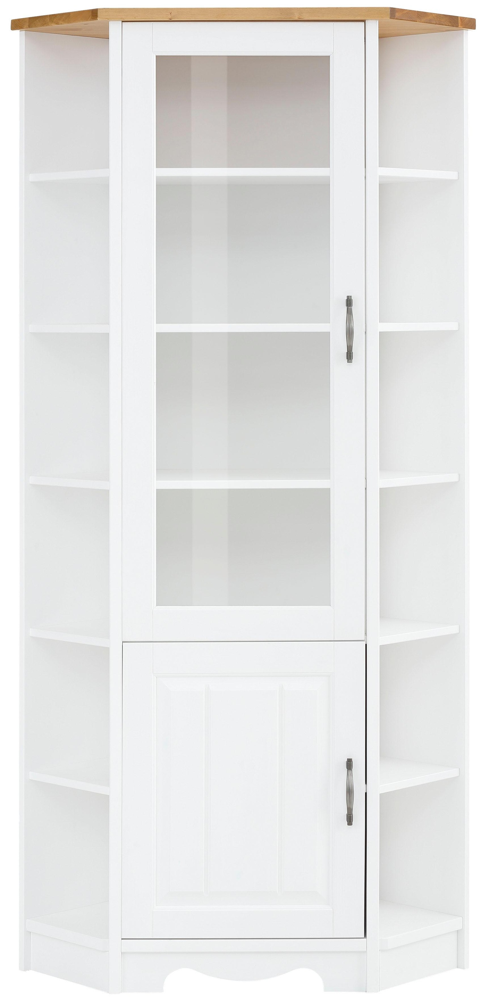 Home affaire Eckvitrine "Trinidad", Höhe 188 cm, FSC zertifiziertes Massivh günstig online kaufen